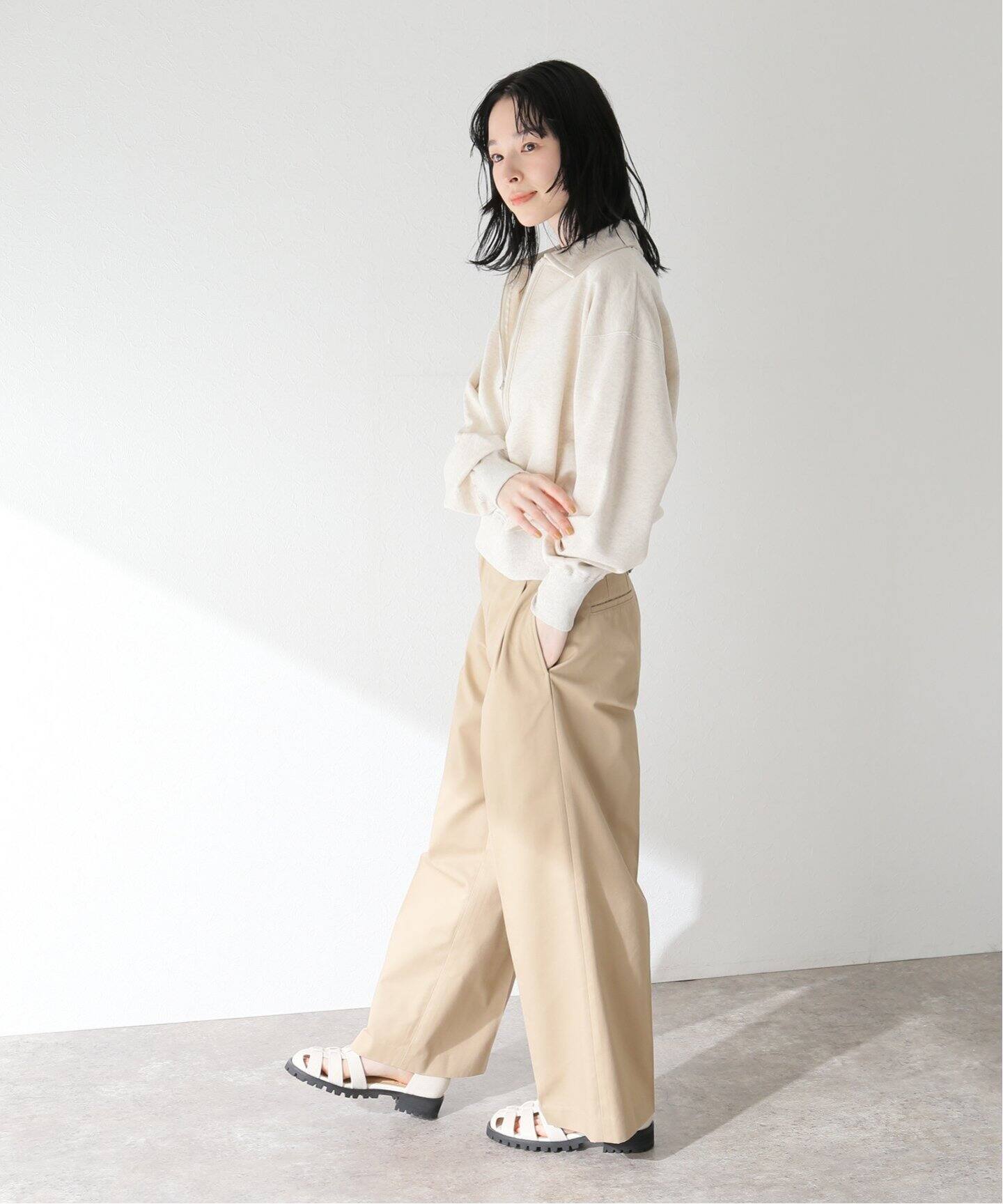 MY___ / マイ】HALF ZIP SWEAT WITH COLLAR（スウェット）｜BOICE FROM 