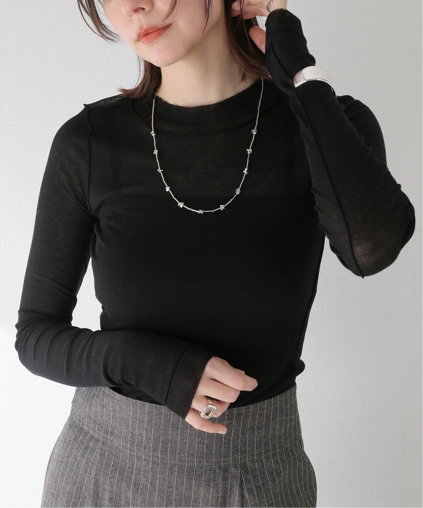 TODAYFUL / トゥデイフル】Sheer Crewneck Long T（Tシャツ 