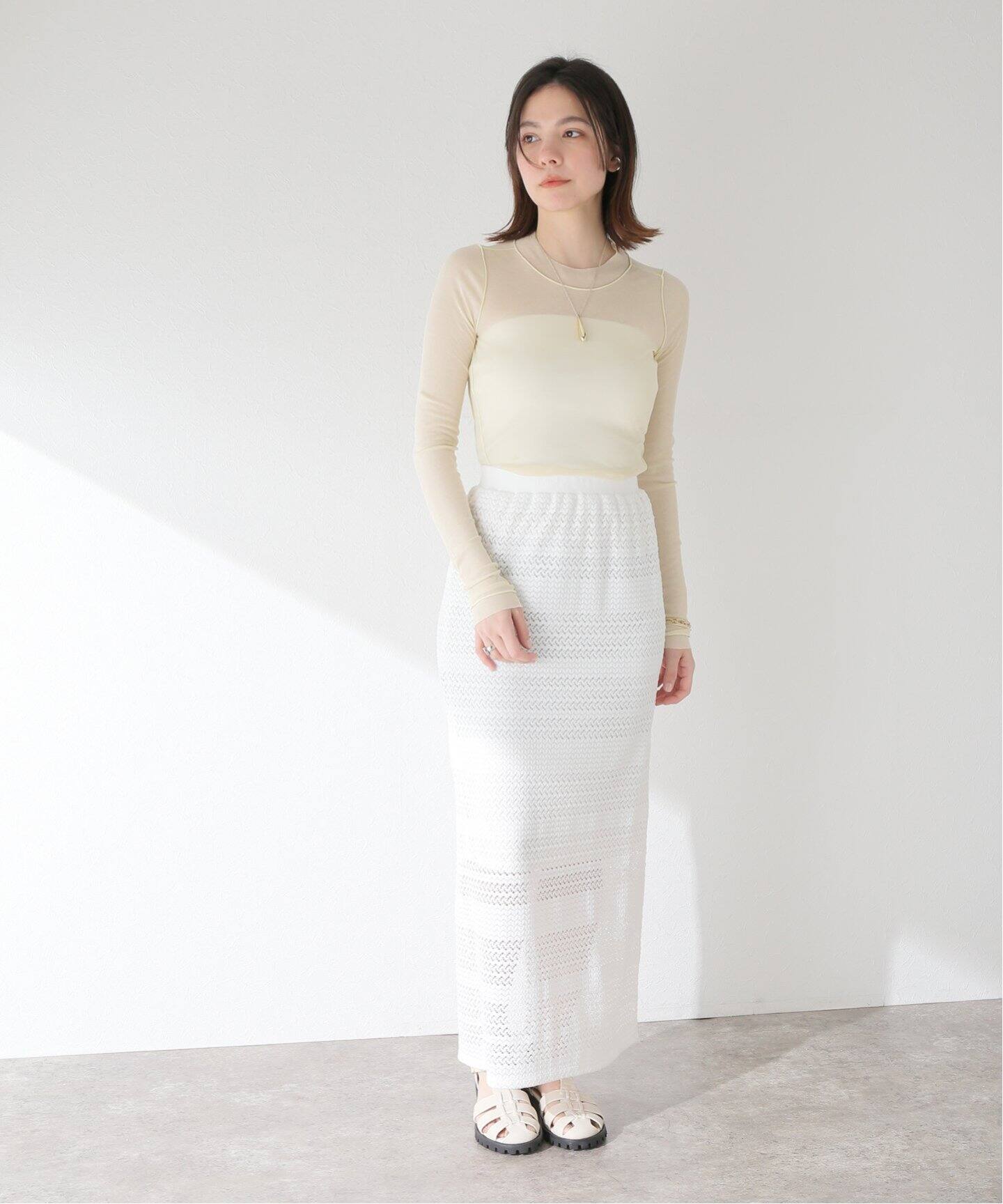 TODAYFUL / トゥデイフル】Sheer Crewneck Long T（Tシャツ 