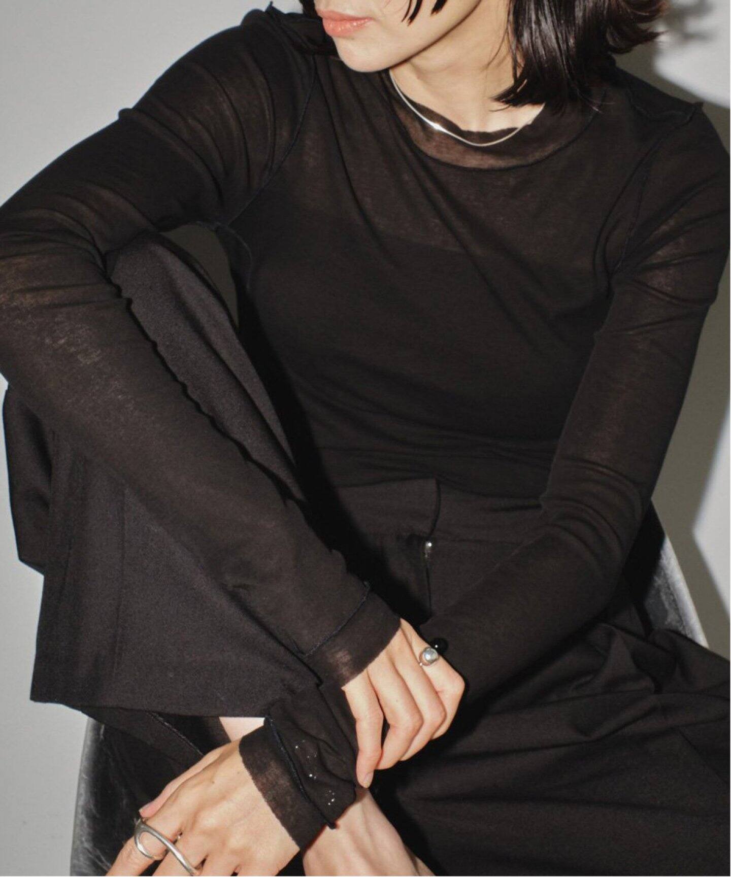 TODAYFUL / トゥデイフル】Sheer Crewneck Long T（Tシャツ 
