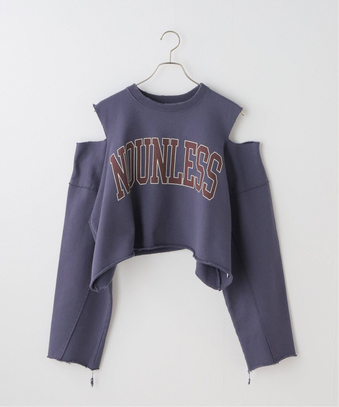 NOUNLESS / ナウンレス】CUT OFF LOGO SWEAT（スウェット）｜BOICE 