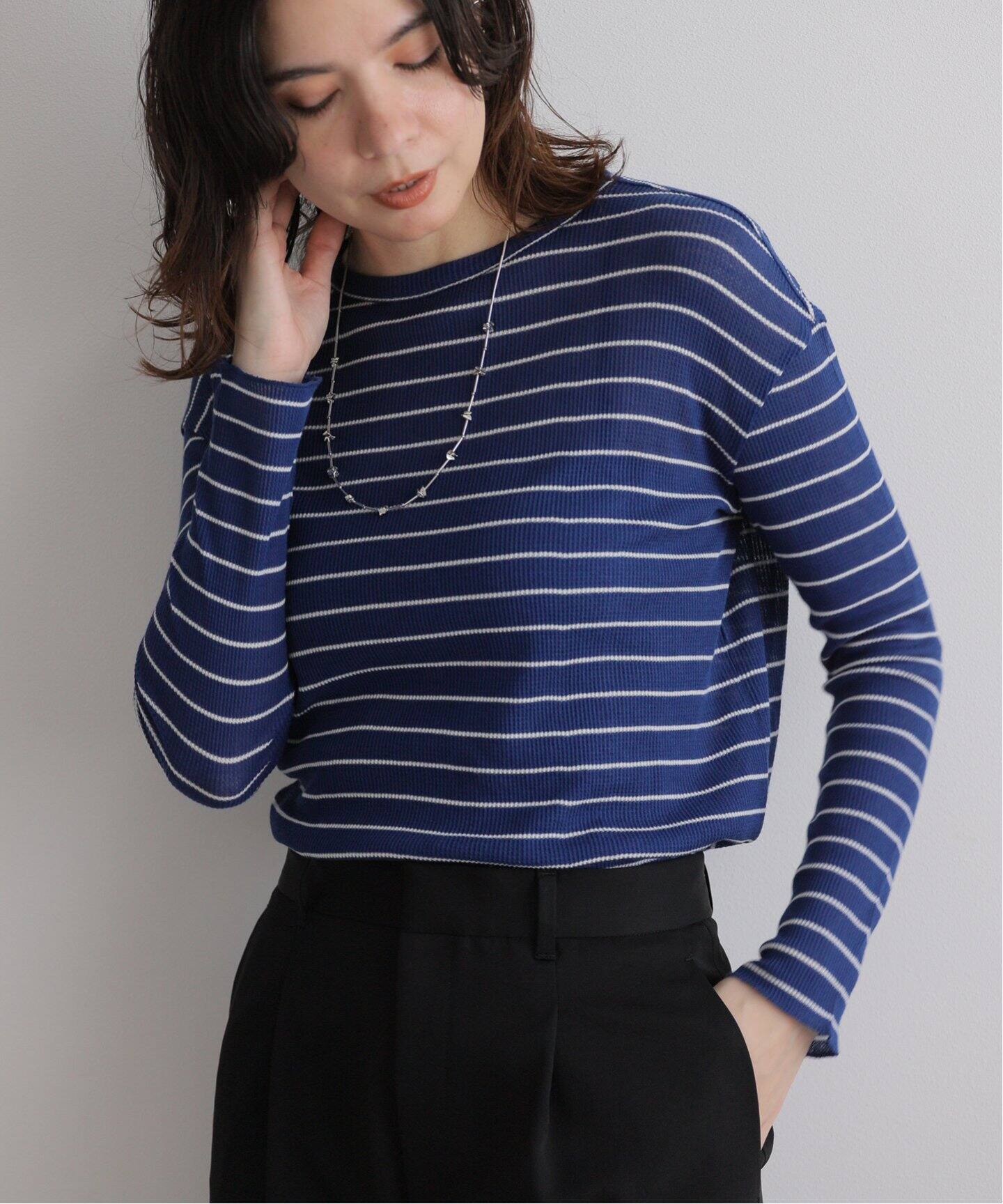 AMIU.C gauze waffle crew neck L/S（Tシャツ／カットソー）｜BOICE