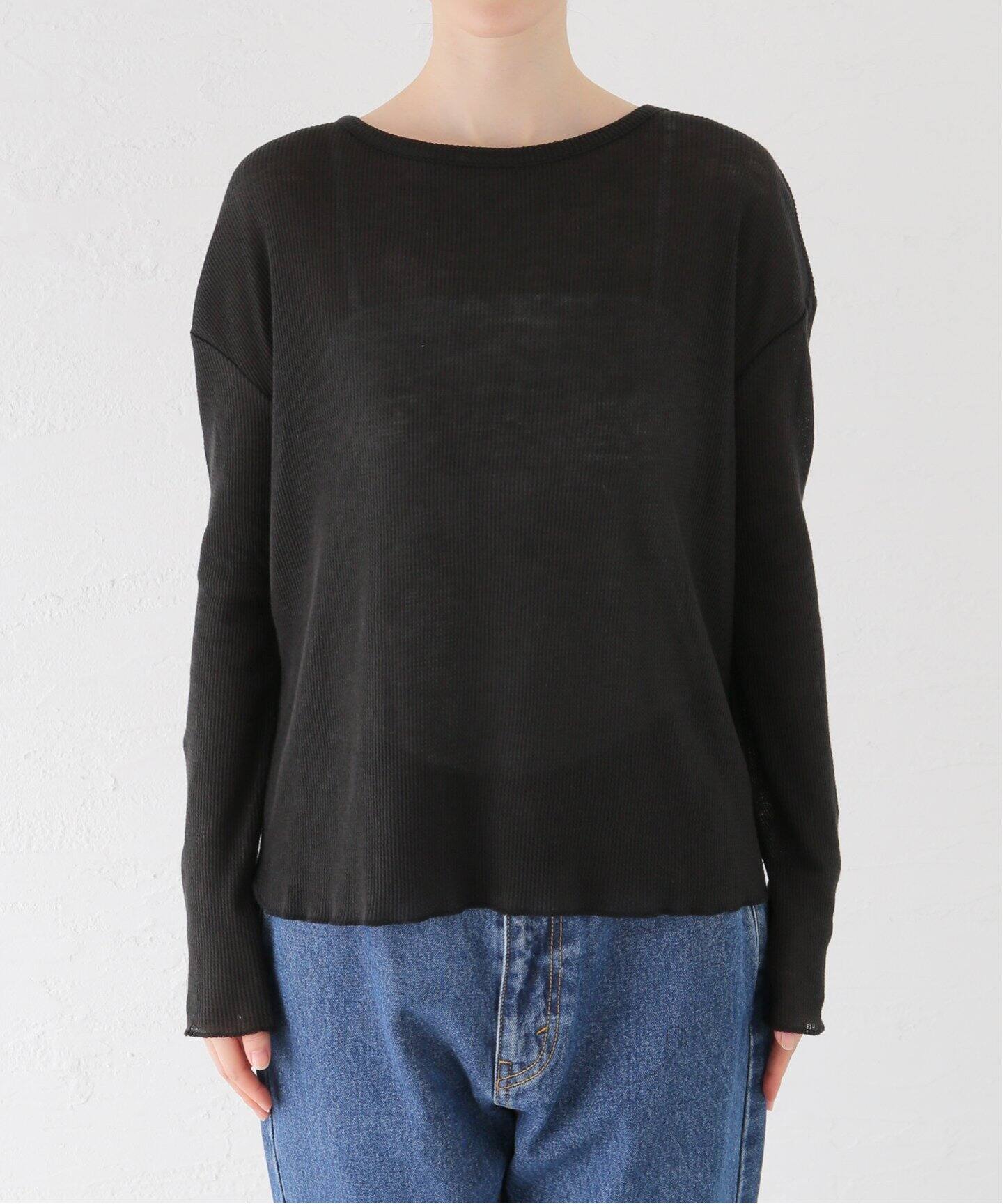 AMIU.C gauze waffle crew neck L/S（Tシャツ／カットソー）｜BOICE