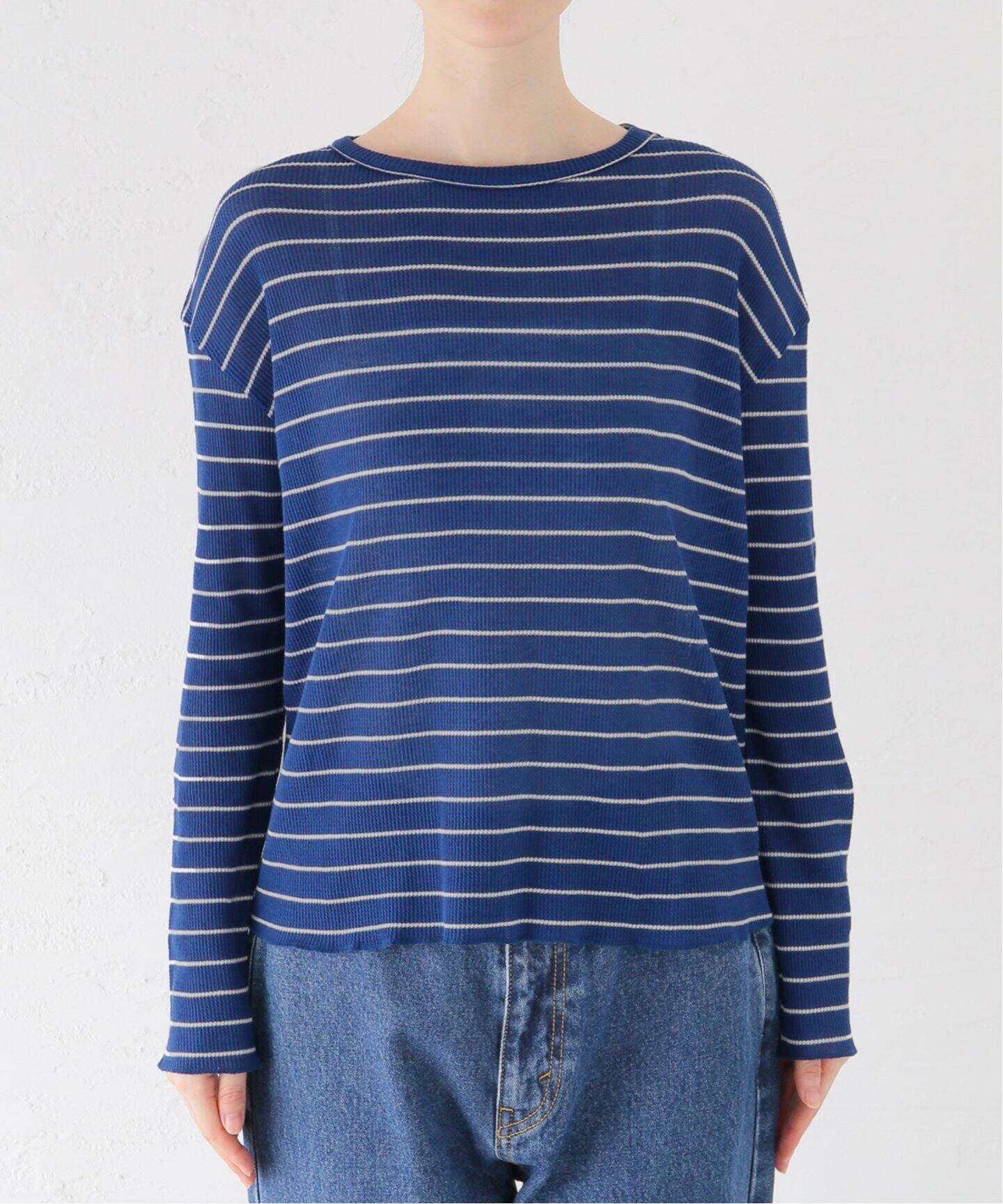AMIU.C gauze waffle crew neck L/S（Tシャツ／カットソー）｜BOICE