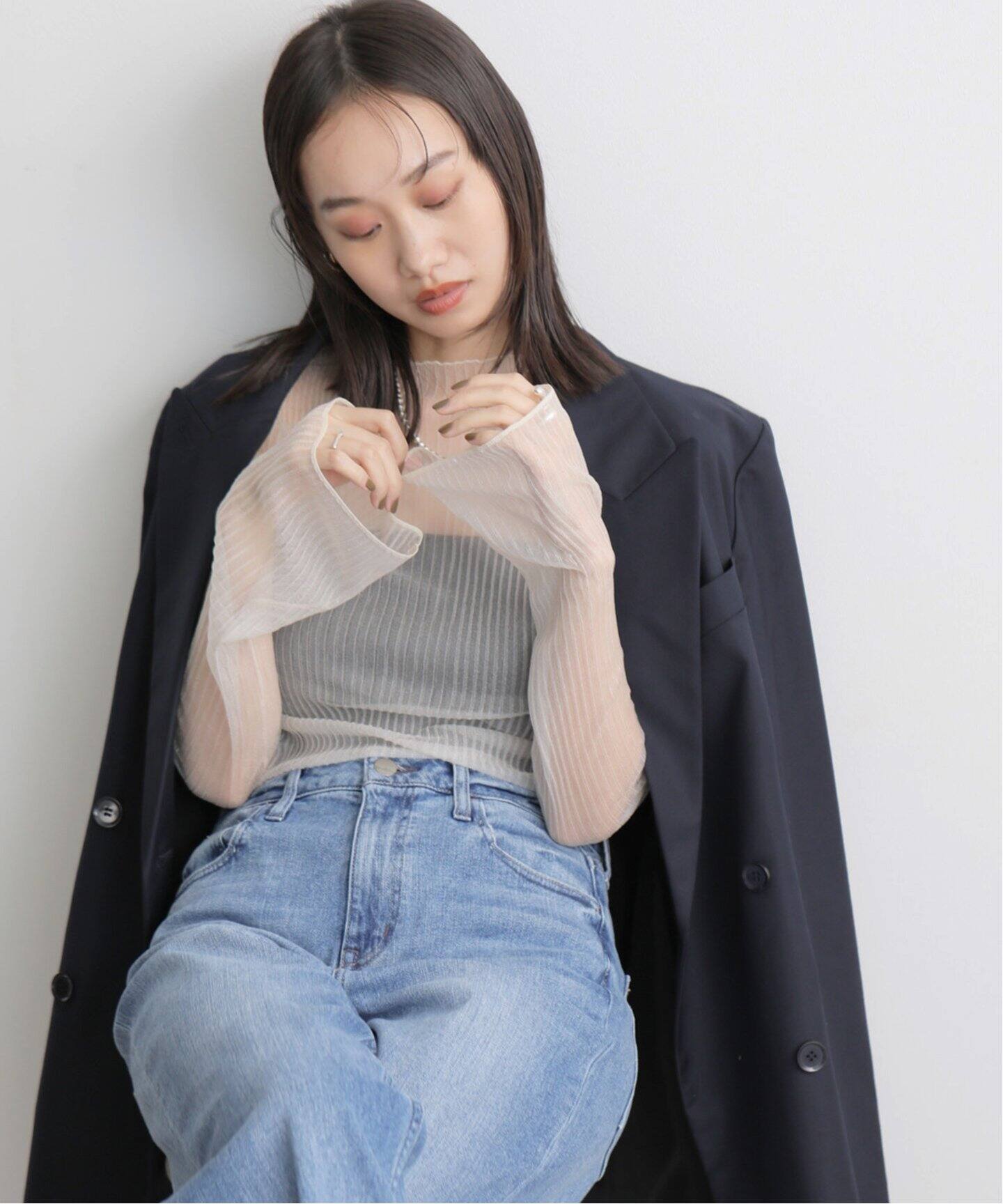 anuke Rib Sheer Knit 62420512（Tシャツ／カットソー）｜BOICE