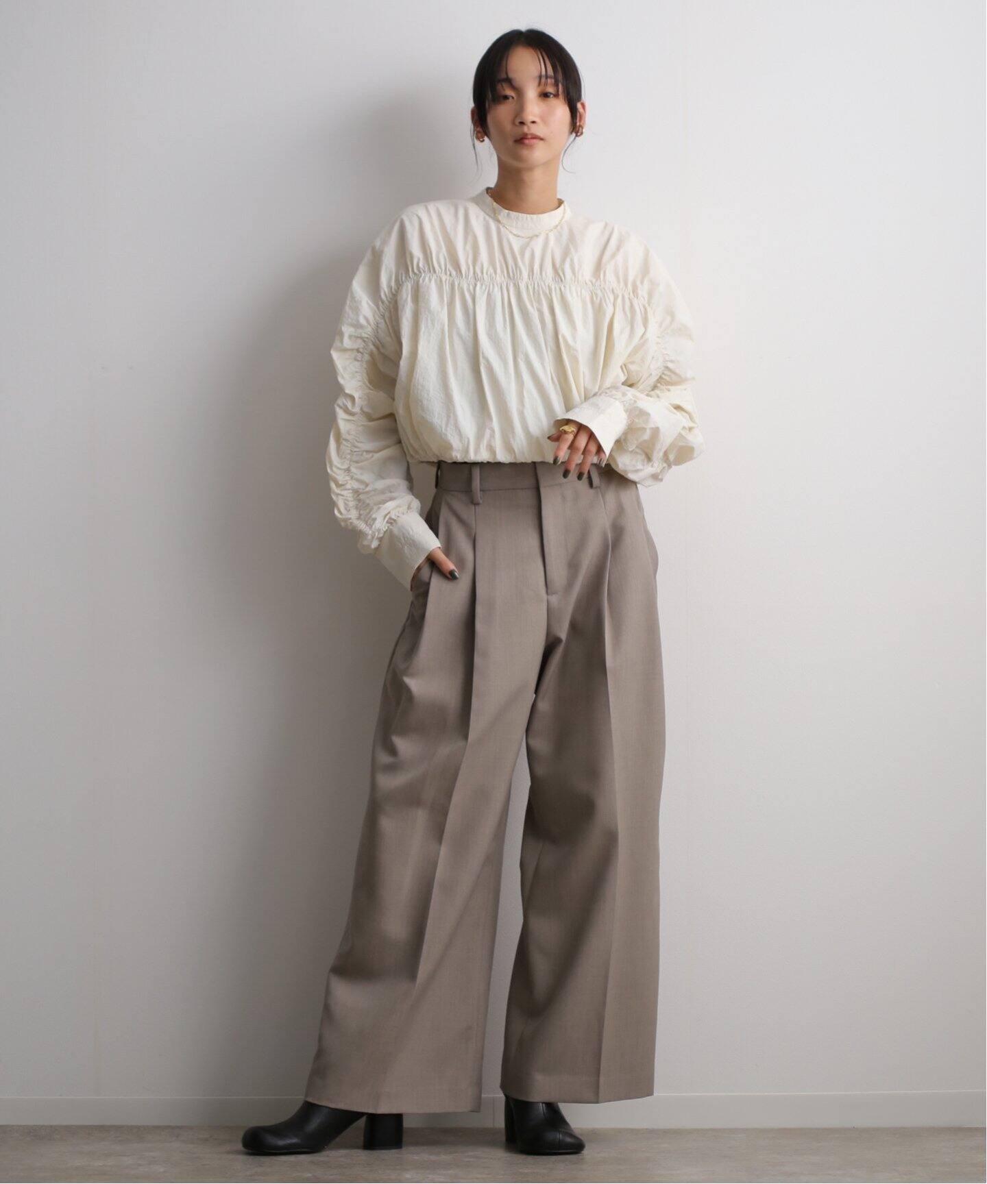 TODAYFUL Standcollar Gather Blouse 12420413（シャツ