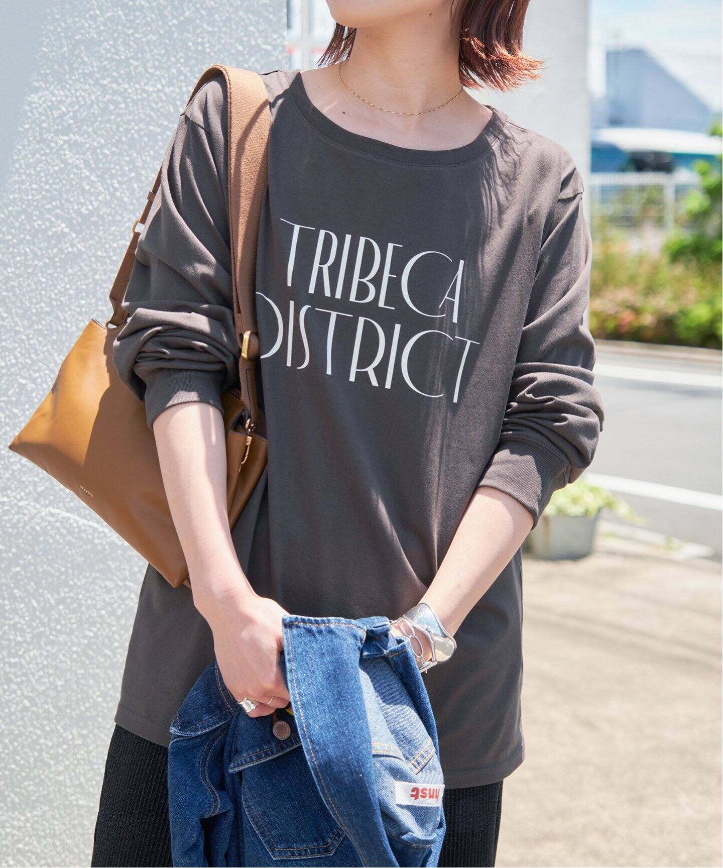 ブランケット　ティシャツ　2点 9286KT】シルケット天竺フラワープリントタックスリーブTシャツ