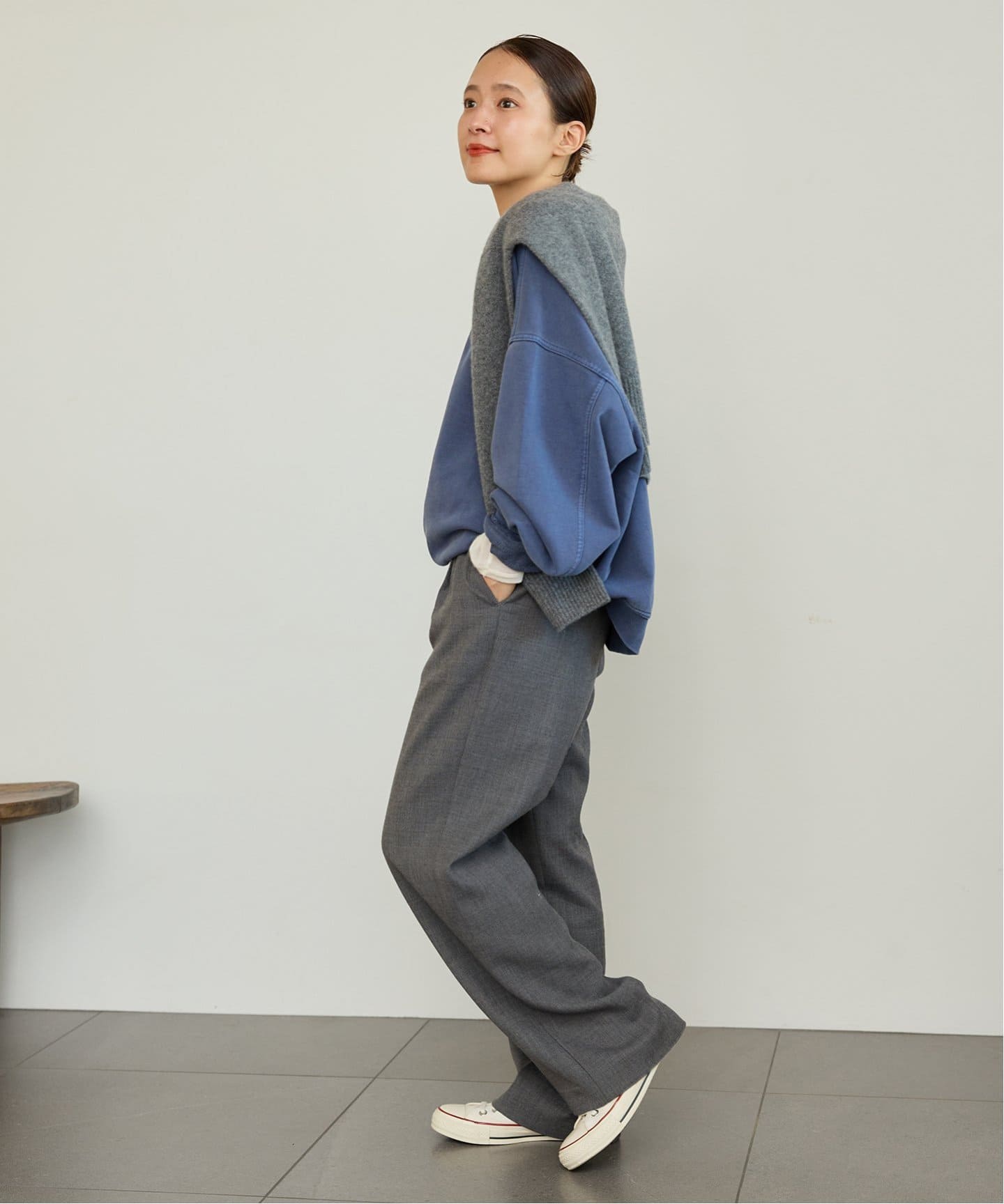 MORITA × Spick & Span vintage加工スウェット MAO MORITA × Spick & Span】VINTAGE加工 スウェット