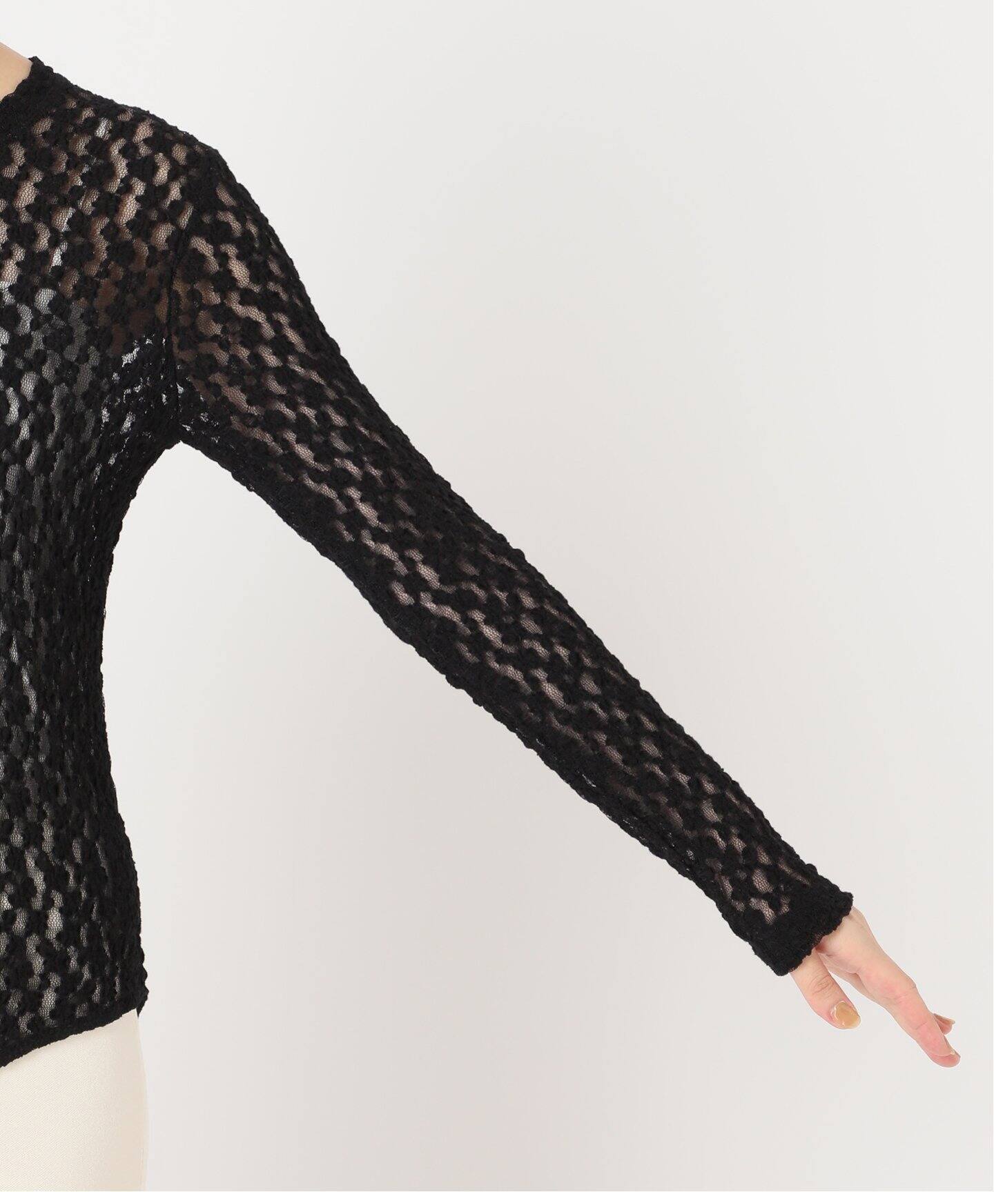 2/3カップレースボディスーツ ブラック Next：日本 ブラック - レース ボディスーツ from Next Japan