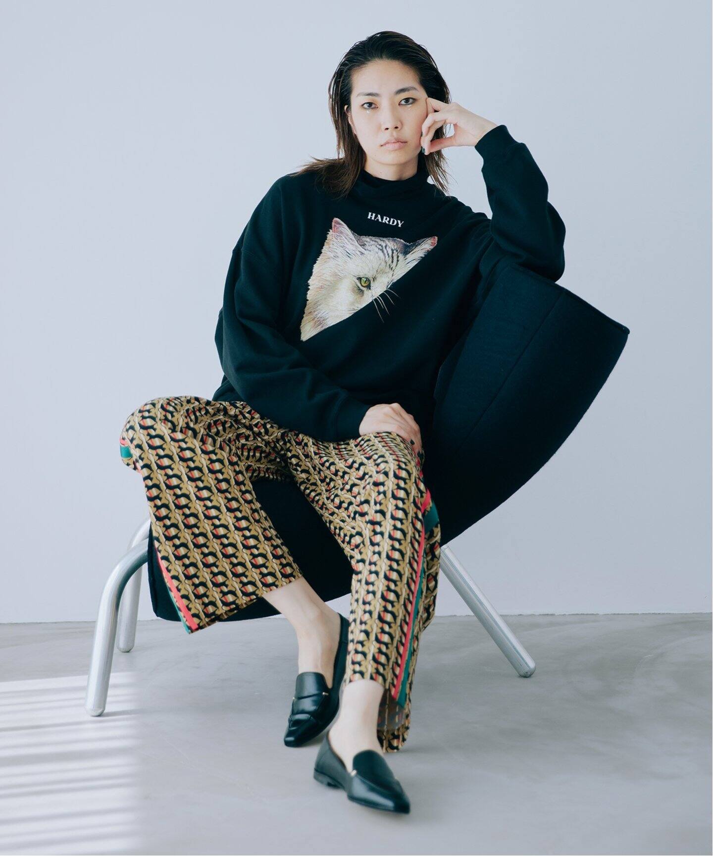 追加》CAT PRINT スウエット（スウェット）｜HARDY NOIR（アルディー 