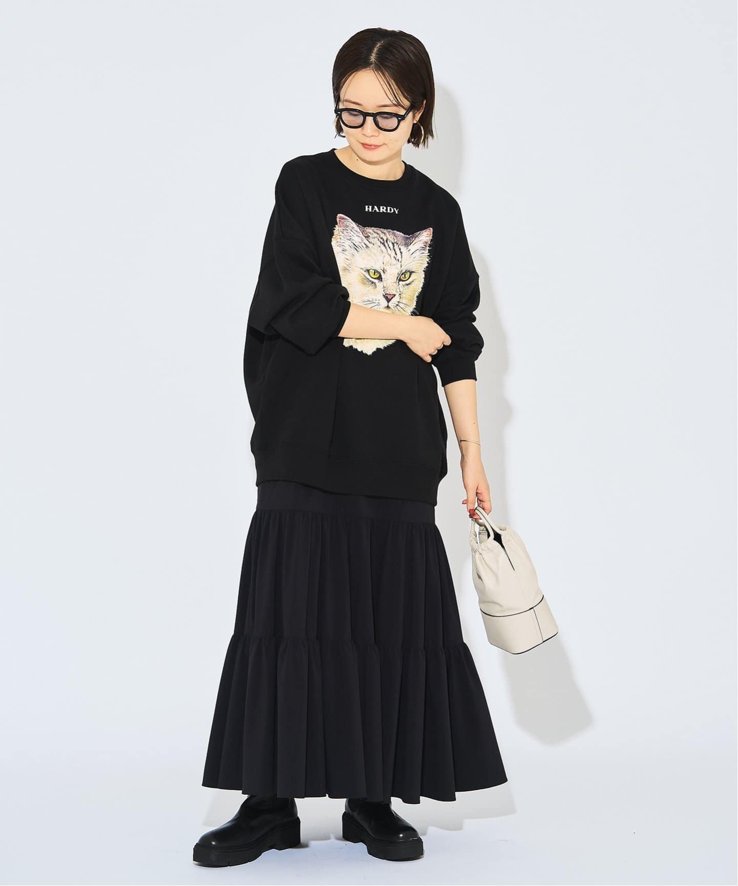 【未使用タグ付き】HARDY NOIR CAT PRINT スウエット 猫柄 追加》CAT PRINT スウエット（スウェット）｜HARDY NOIR