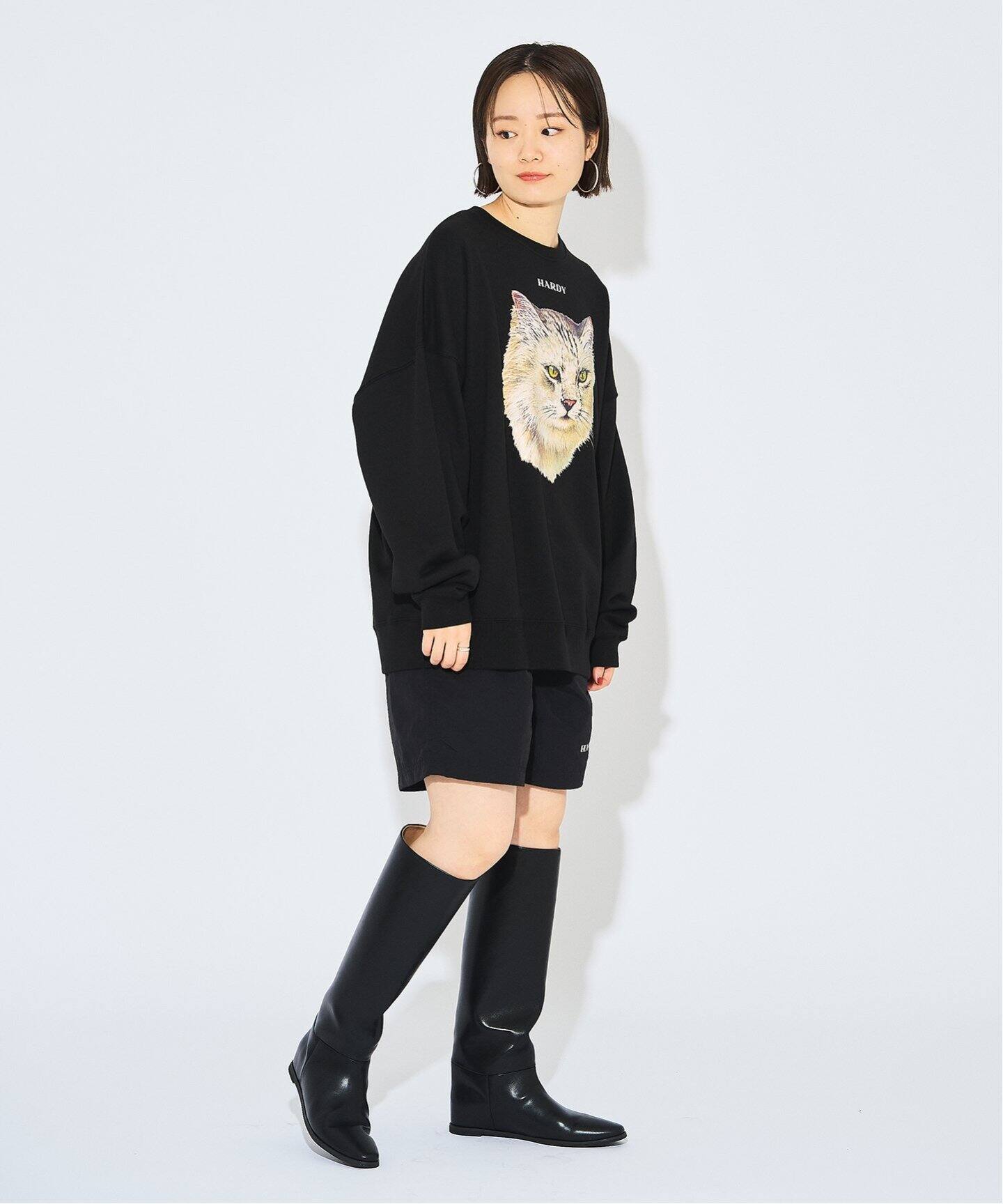 追加》CAT PRINT スウエット（スウェット）｜HARDY NOIR