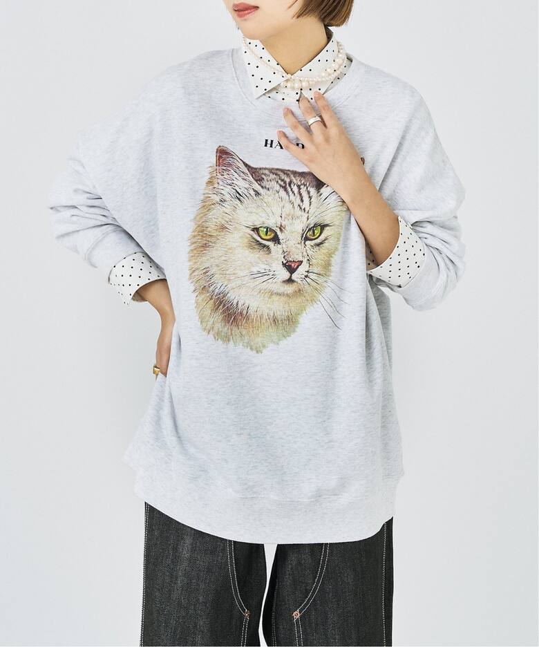 追加》CAT PRINT スウエット（スウェット）｜HARDY NOIR（アルディー  