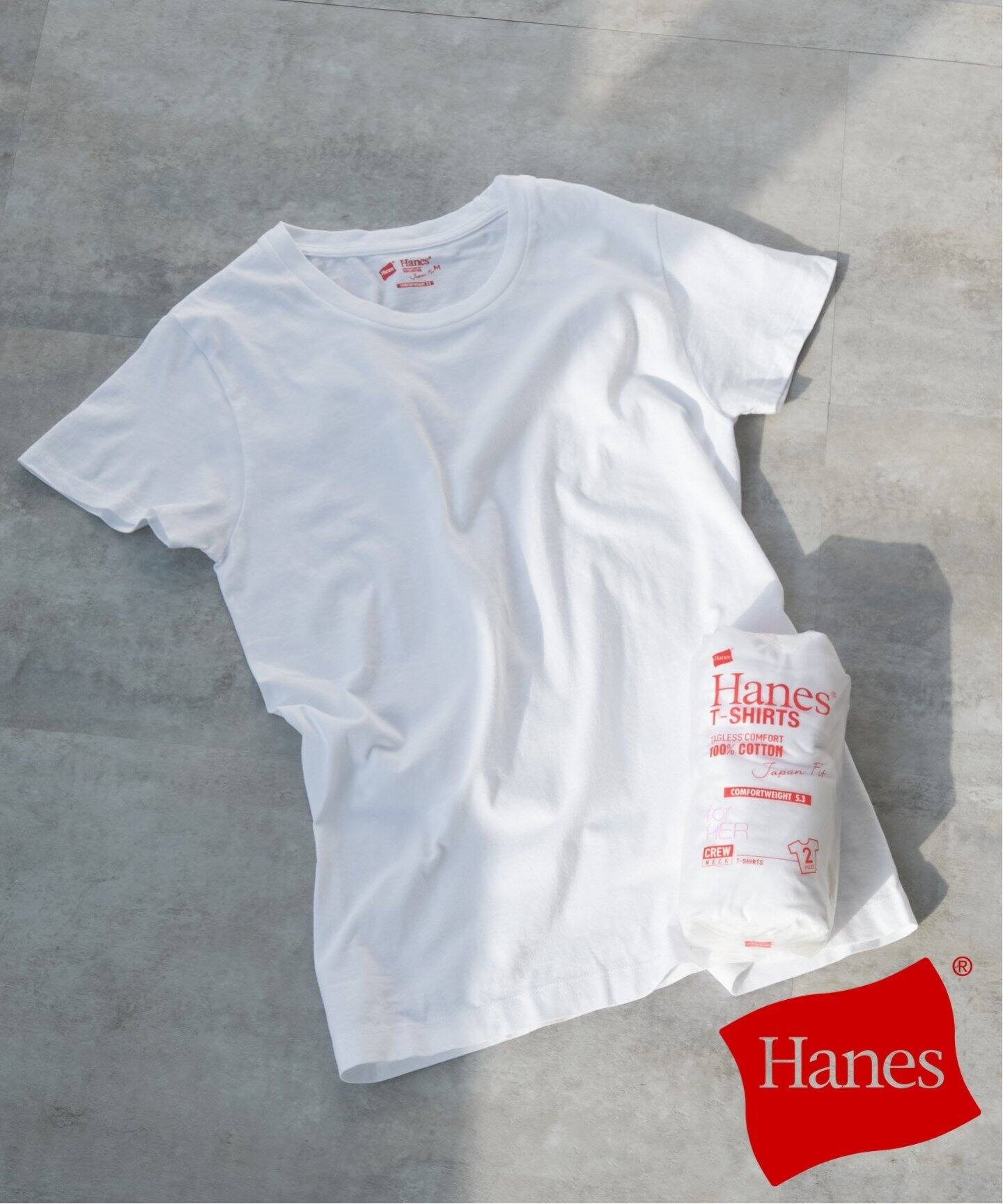 HANES / ヘインズ 2P Japan Fit for HER クルーネックTシャツ HW5310 