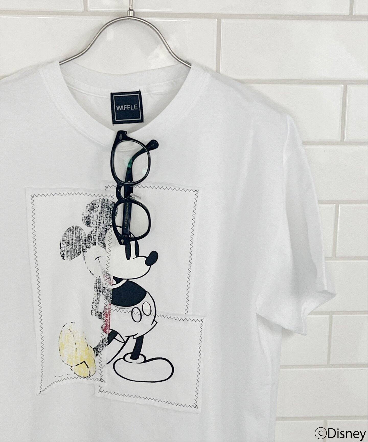 ≪追加≫【WIFFLE / ウィッフル】 別注 MickeyパッチワークTee（T 