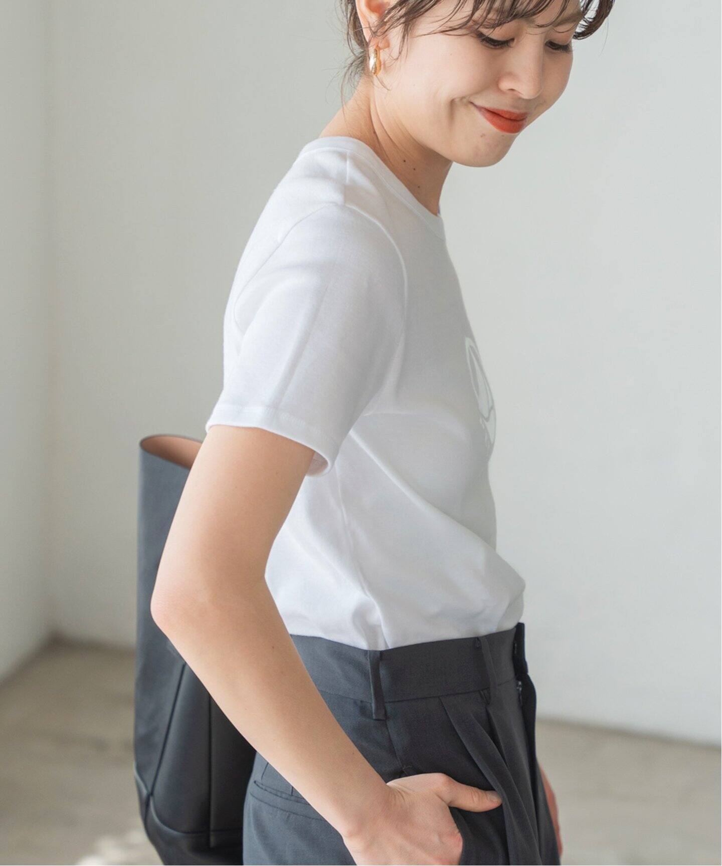 PETIT BATEAU / プチバトー 別注MC COL ROND TEE ロゴ A0AKESPICK（T 