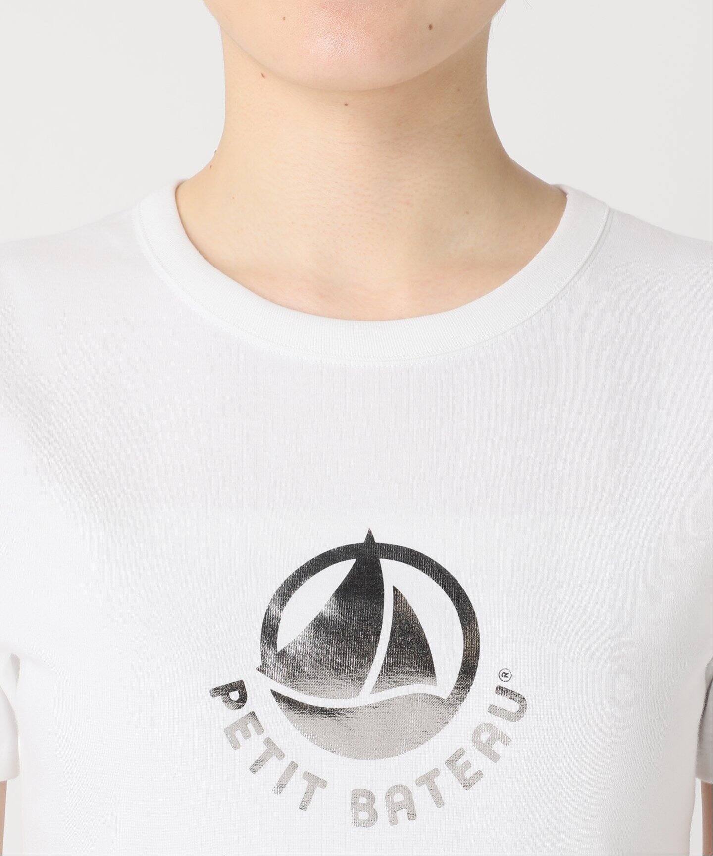PETIT BATEAU / プチバトー 別注MC COL ROND TEE ロゴ A0AKESPICK（T 