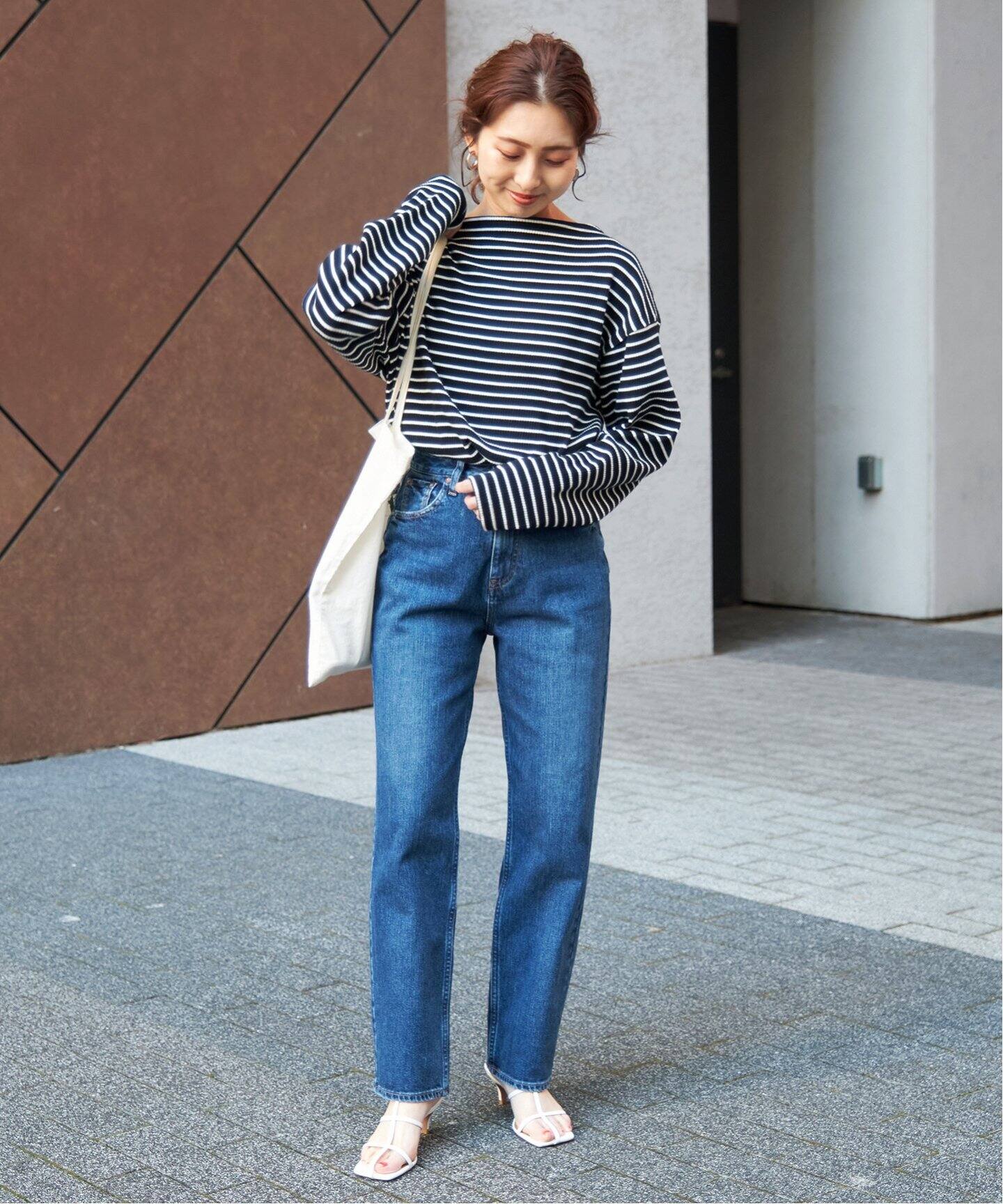 Loro / ローロ】 Cross Boat Long Sleeve（Tシャツ／カットソー 