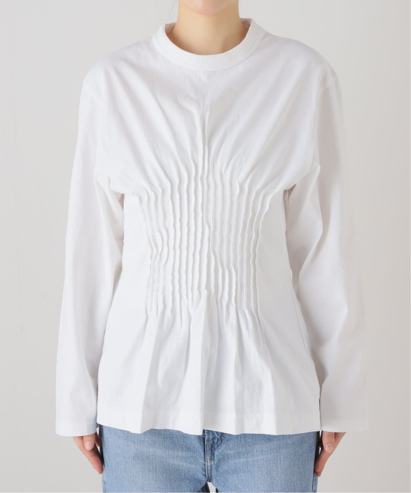 HOLIDAY / ホリデー】 SUPER FINE DRY PIN TUCK L/S TOPS（Tシャツ