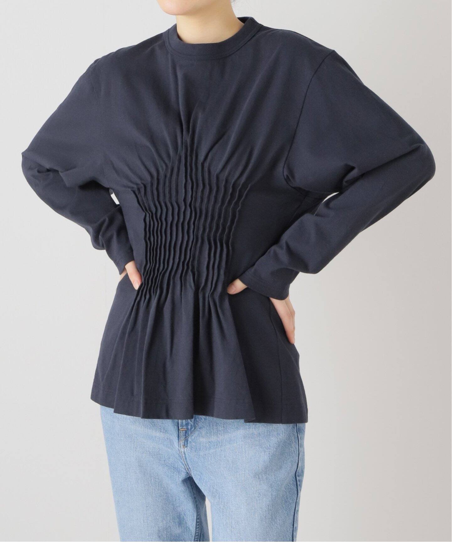 HOLIDAY / ホリデー】 SUPER FINE DRY PIN TUCK L/S TOPS（Tシャツ 