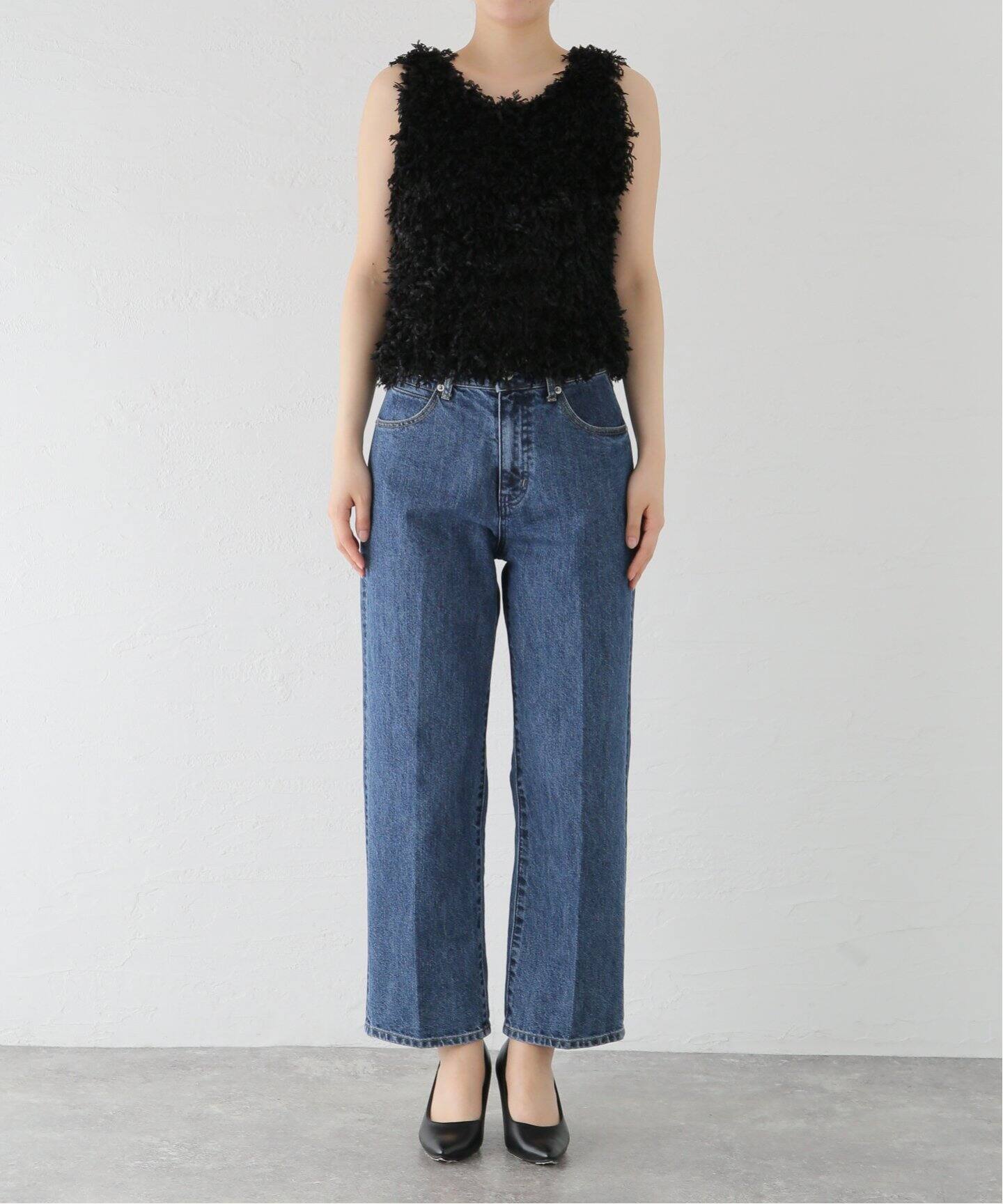 フェザーファンシーノースリーブカットソー（タンクトップ）｜U by  