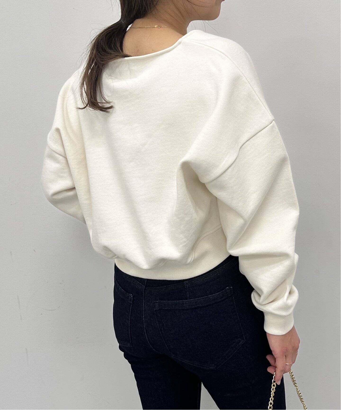 ミニ裏毛クロップドプルオーバー（Tシャツ／カットソー）｜Spick