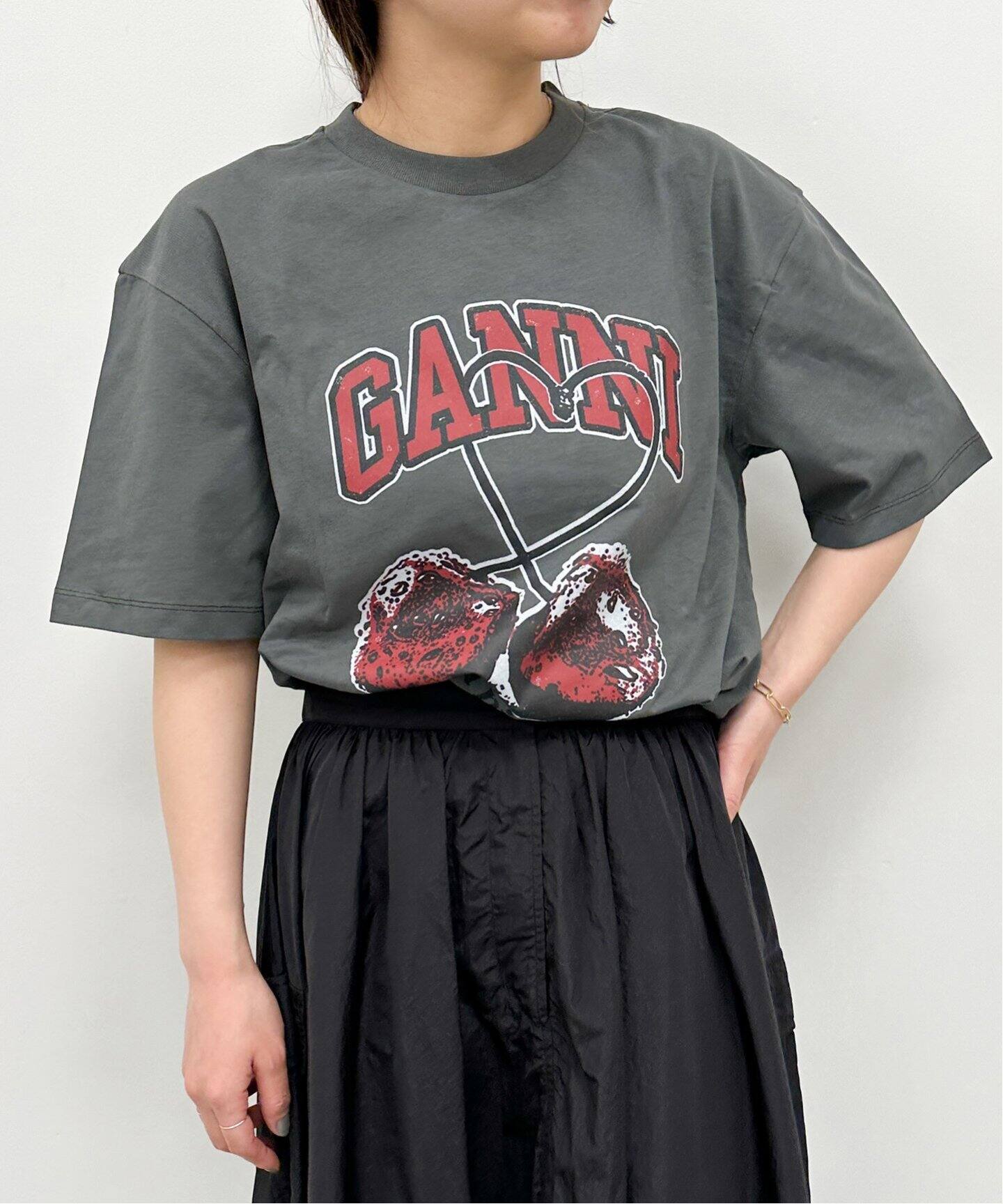 GANNI / ガニー】 Future Heavy Jersey Cherry T（Tシャツ／カットソー ガニーGANNI シャツ