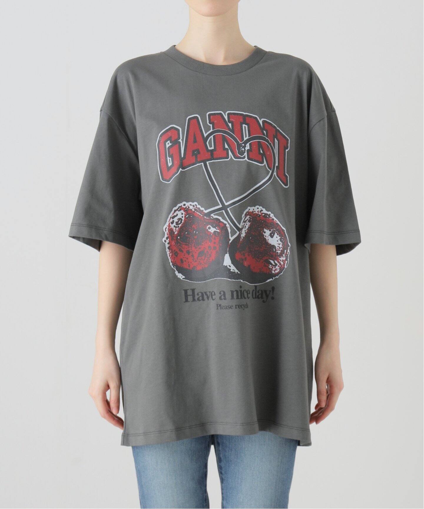 GANNI / ガニー】 Future Heavy Jersey Cherry T（Tシャツ／カットソー  