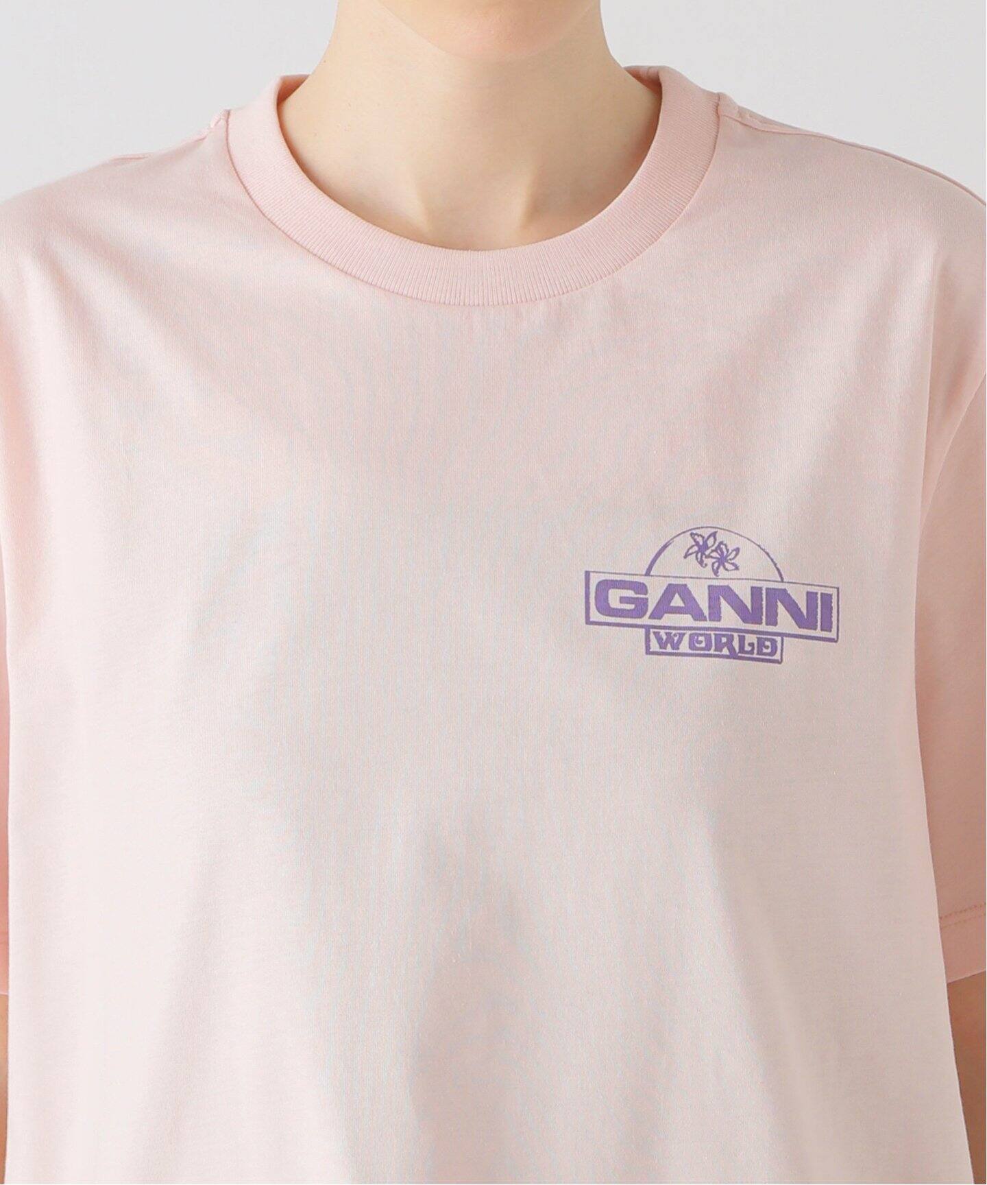 新品未開封 GANNI Basic Jersey World Relaxed T GANNI / ガニー】 Basic Jersey Oalm Trees Relaxed T-（Tシャツ