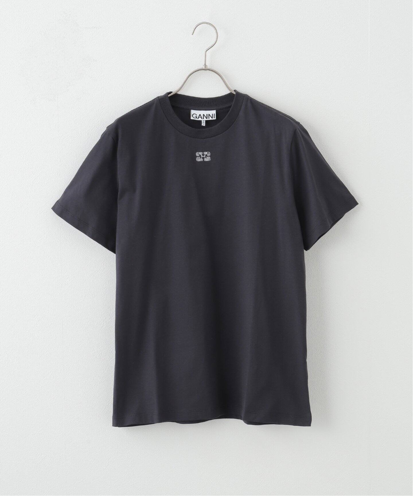 GANNI / ガニー】 Basic Jersey Rhinestone Relaxed T-（Tシャツ 