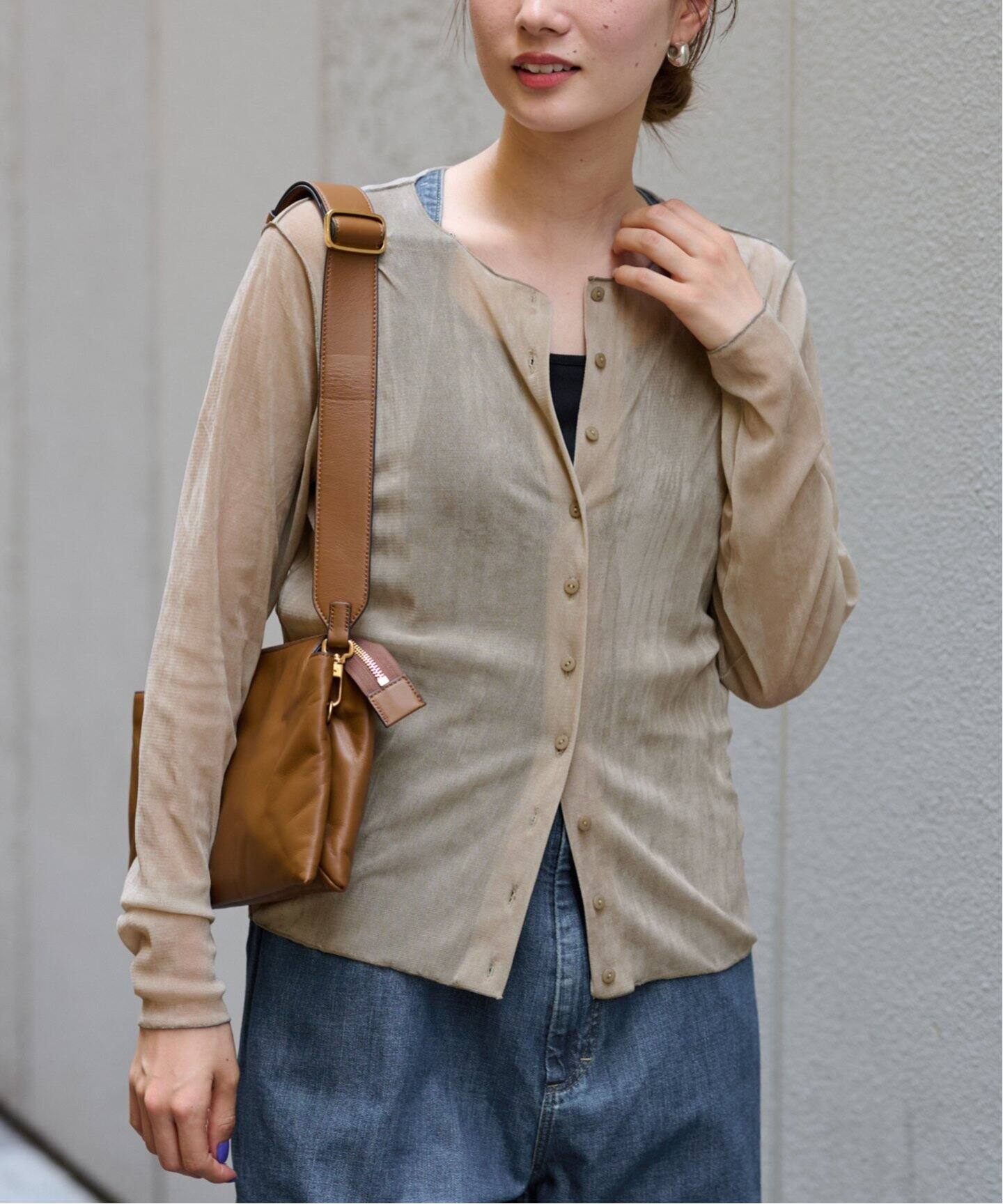 チュールフロッキーカーディガン（カーディガン）｜FRAMeWORK  