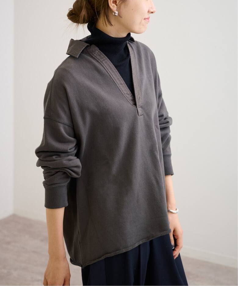 襟付きスエットプルオーバー（スウェット）｜FRAMeWORK（フレーム  