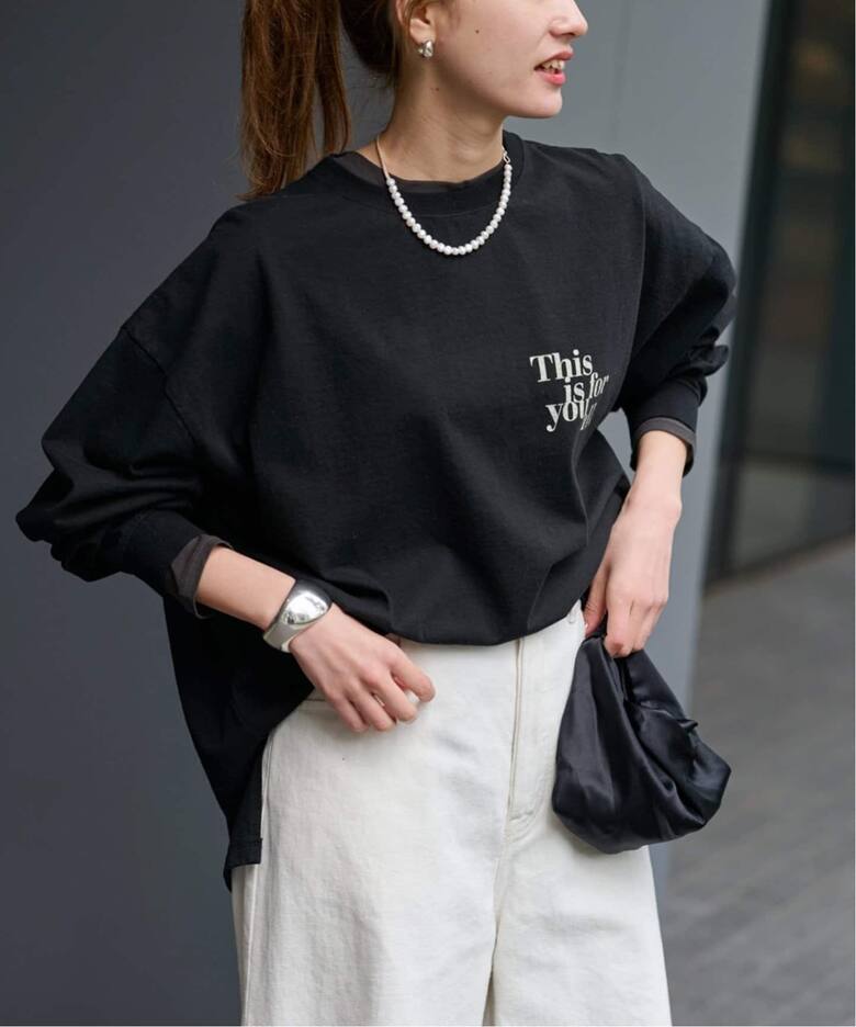 ≪追加≫【haru×FRAMeWORK】ロゴロンT2（Tシャツ／カットソー  