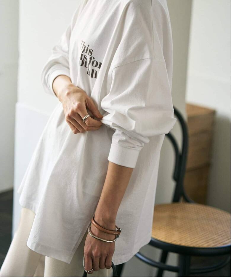 ≪WEB限定追加≫【haru×FRAMeWORK】ロゴロンT3（Tシャツ／カットソー 