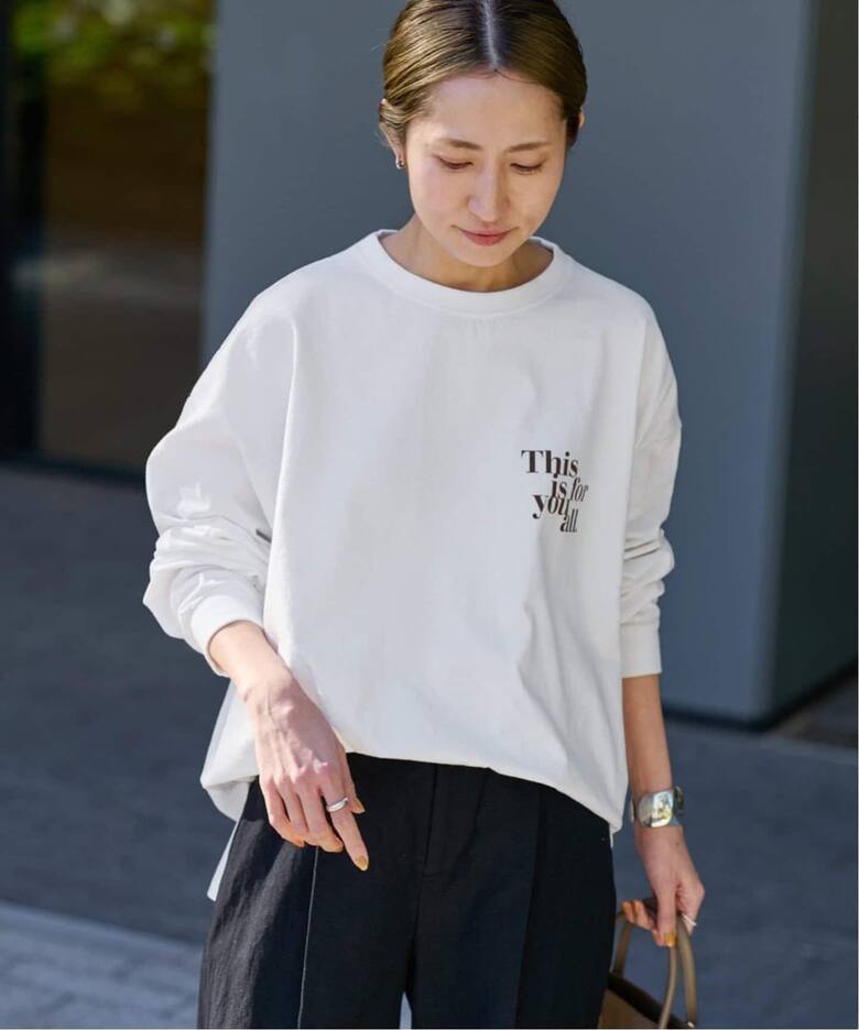 ≪WEB限定追加≫【haru×FRAMeWORK】ロゴロンT3（Tシャツ／カットソー 