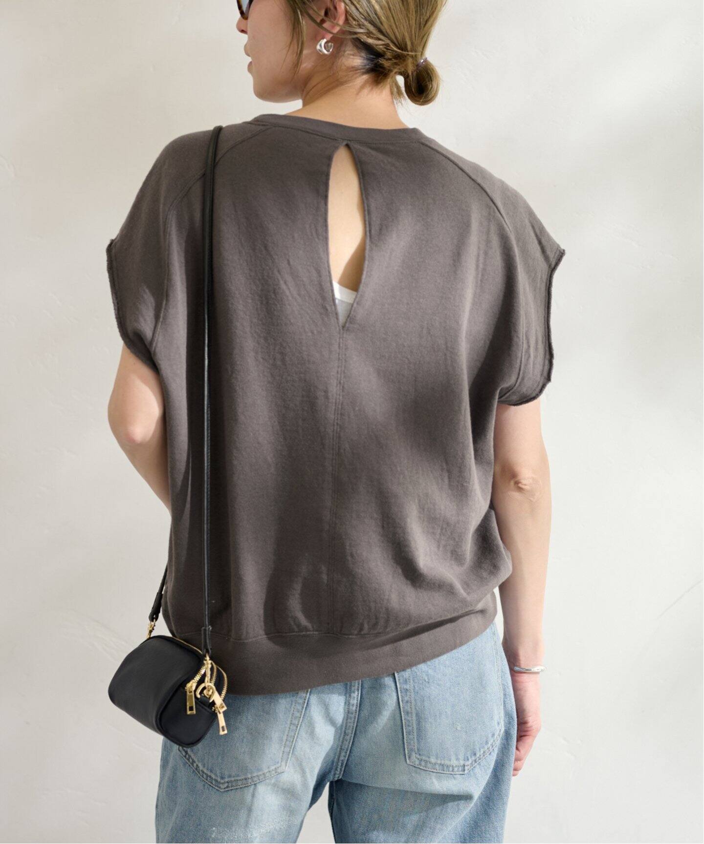 ガーゼ裏毛バックスリットプルオーバー（Tシャツ／カットソー  