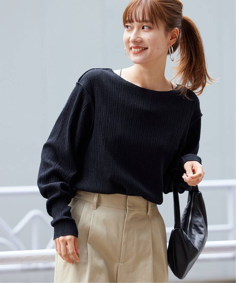 ≪WEB限定追加≫リンクルトリコットトップス（Tシャツ／カットソー 