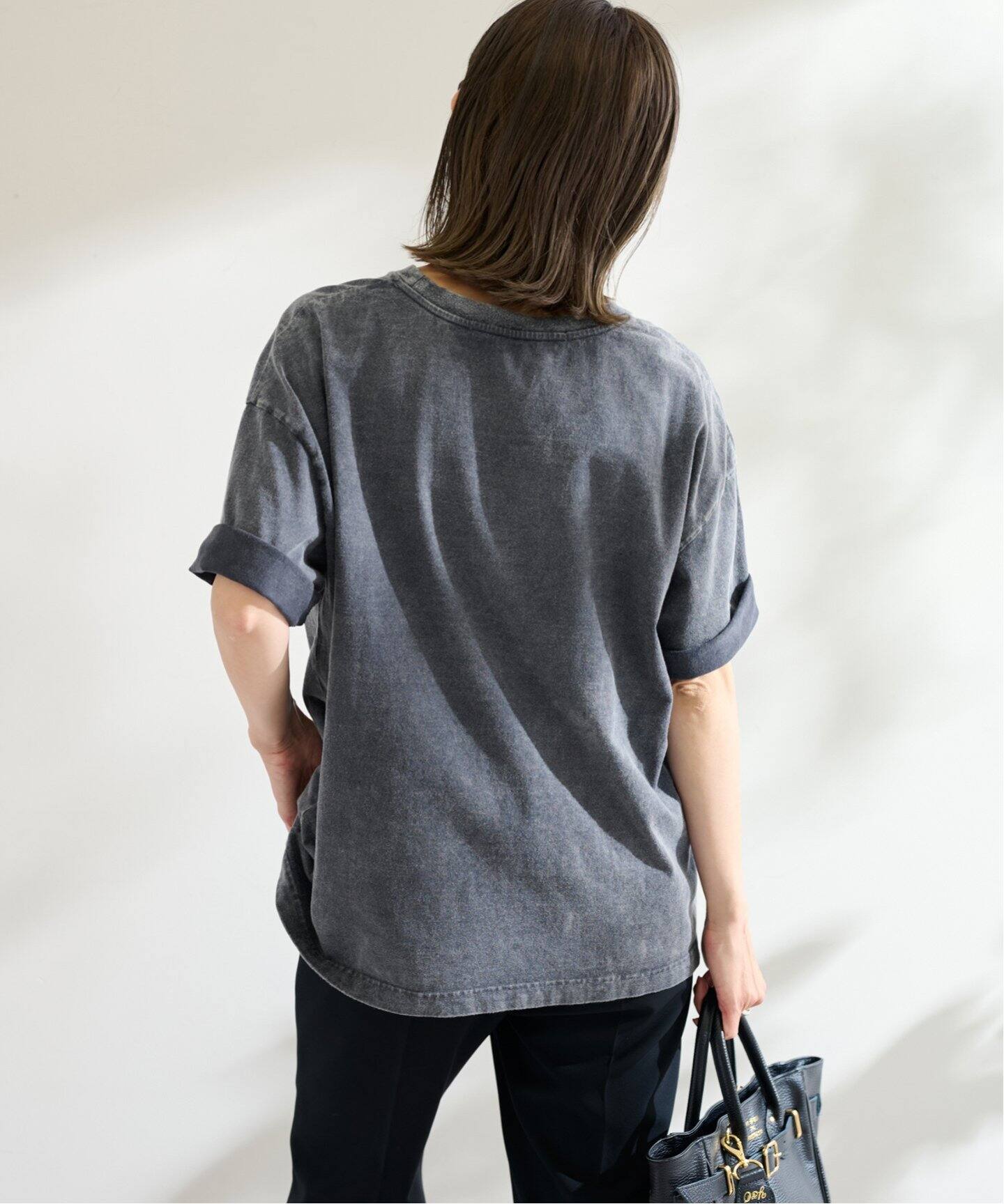 FRAMeWORK パウダーブリーチ BIG TEE グレー