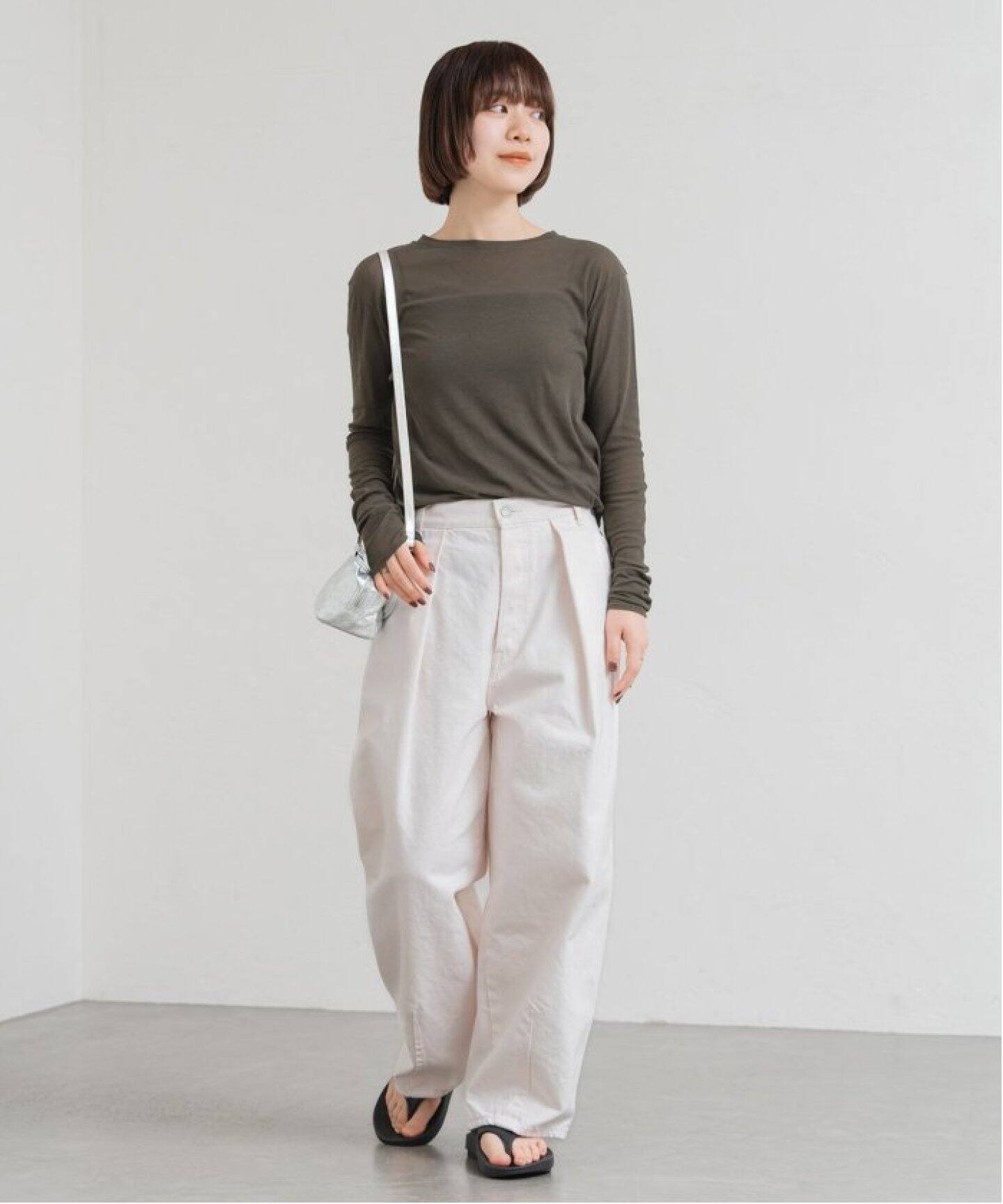 FRAMeWORK ≪追加≫HTシアーロングTee2 ホワイト used FRAMeWORK ≪追加≫HTシアーロングTee2 ホワイト used トップス