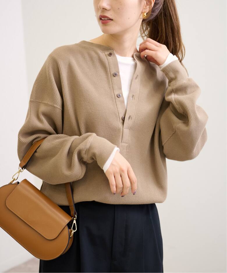 ワッフルヘンリープルオーバー（Tシャツ／カットソー）｜FRAMeWORK  