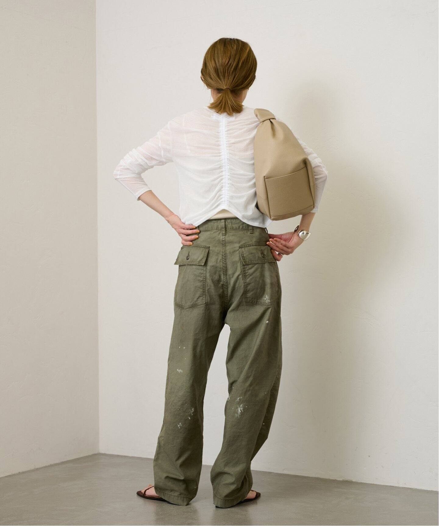 JANE SMITH/ジェーンスミス SHEER BACK GATHER CARDIGAN（カーディガン 