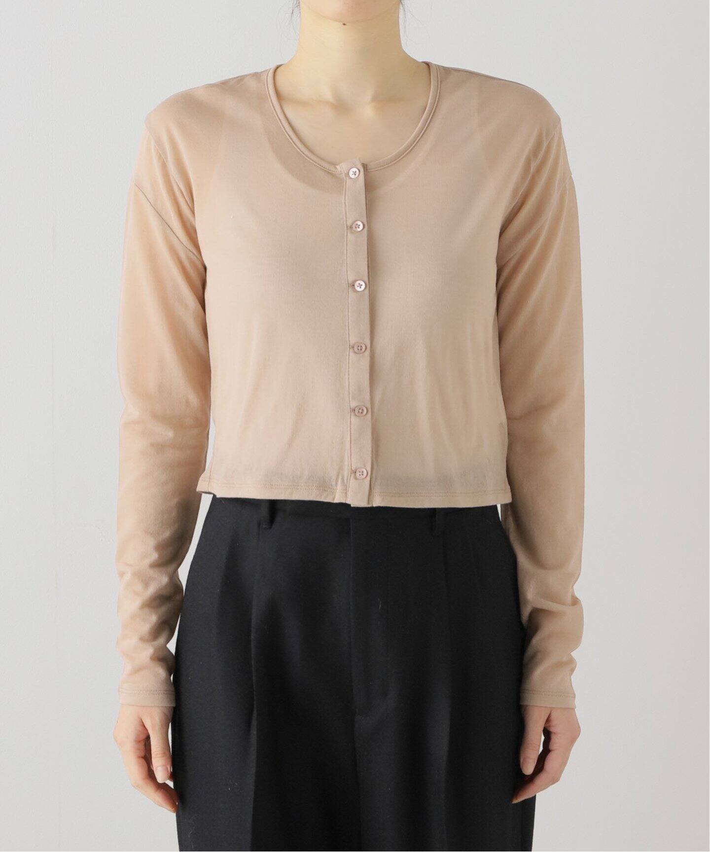 JANE SMITH/ジェーンスミス SHEER BACK GATHER CARDIGAN（カーディガン  