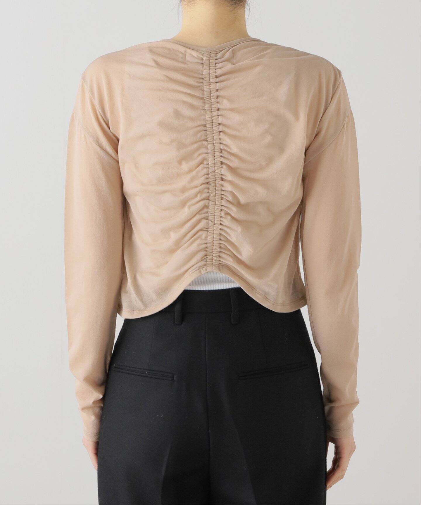 JANE SMITH/ジェーンスミス SHEER BACK GATHER CARDIGAN（カーディガン  