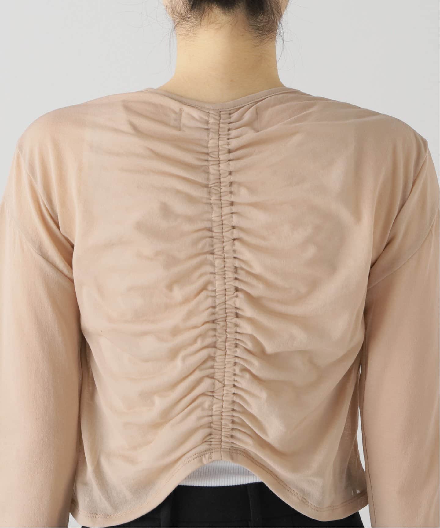 JANE SMITH/ジェーンスミス SHEER BACK GATHER CARDIGAN