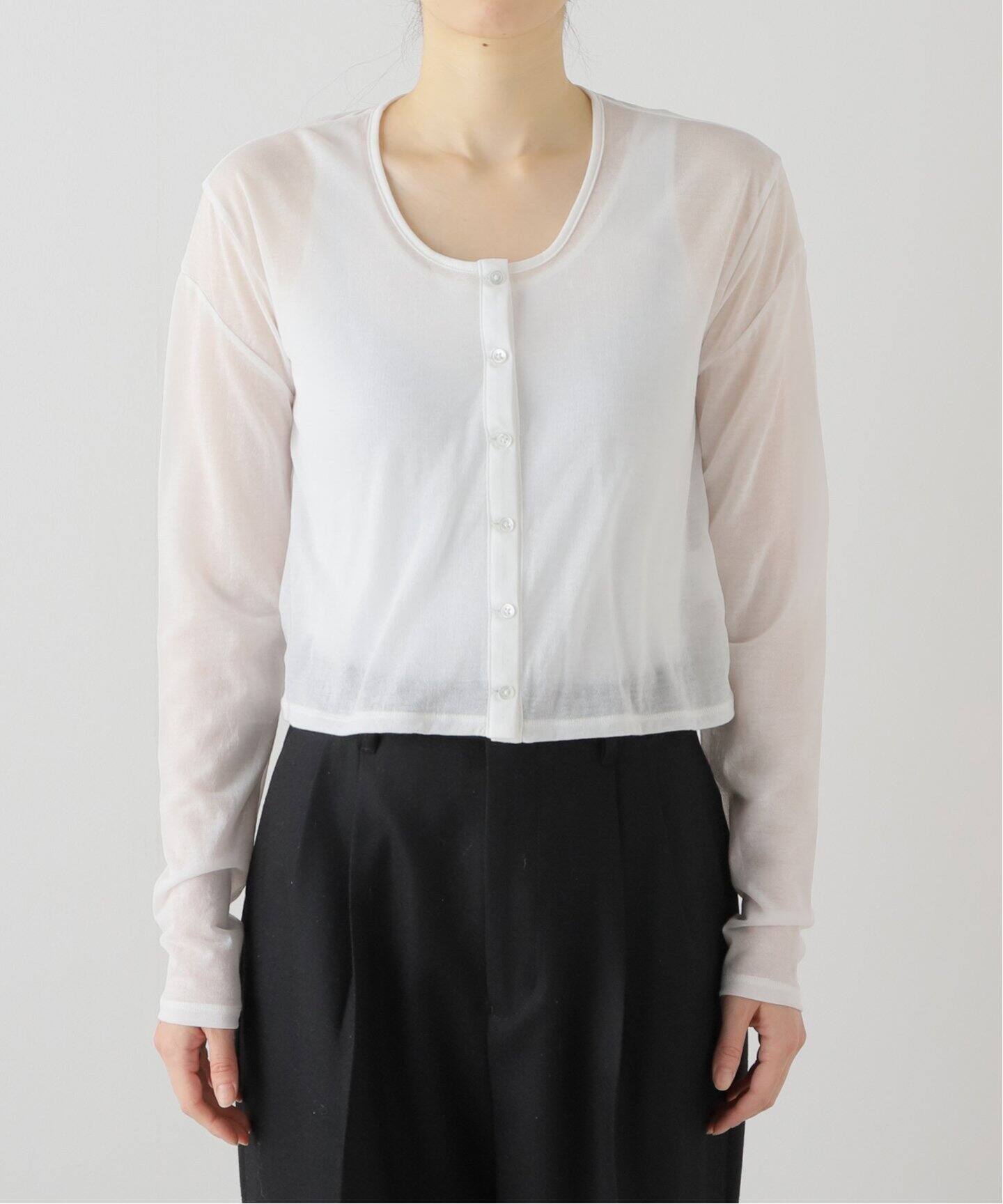 JANE SMITH/ジェーンスミス SHEER BACK GATHER CARDIGAN（カーディガン  