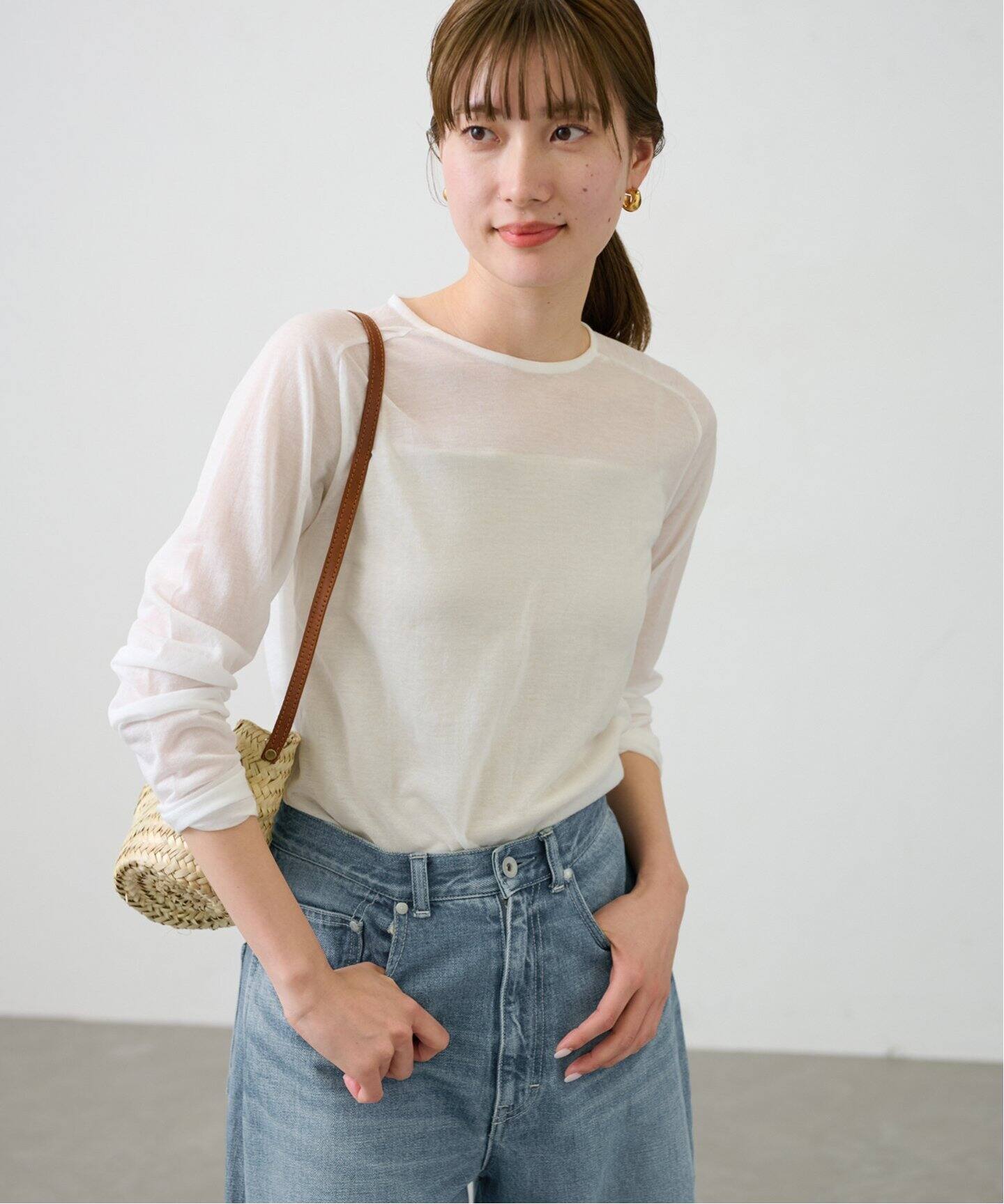 JANE SMITH/ジェーンスミス SHEER BACK OPEN PULLOVER（Tシャツ 