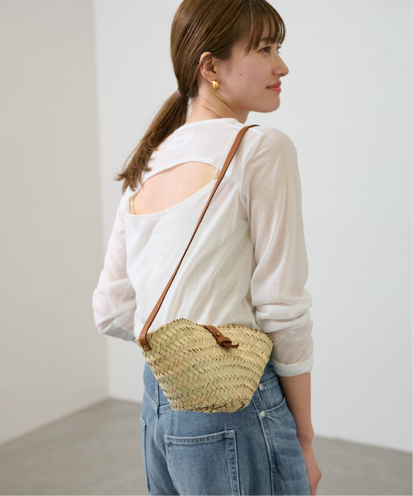 JANE SMITH/ジェーンスミス SHEER BACK OPEN PULLOVER（Tシャツ 