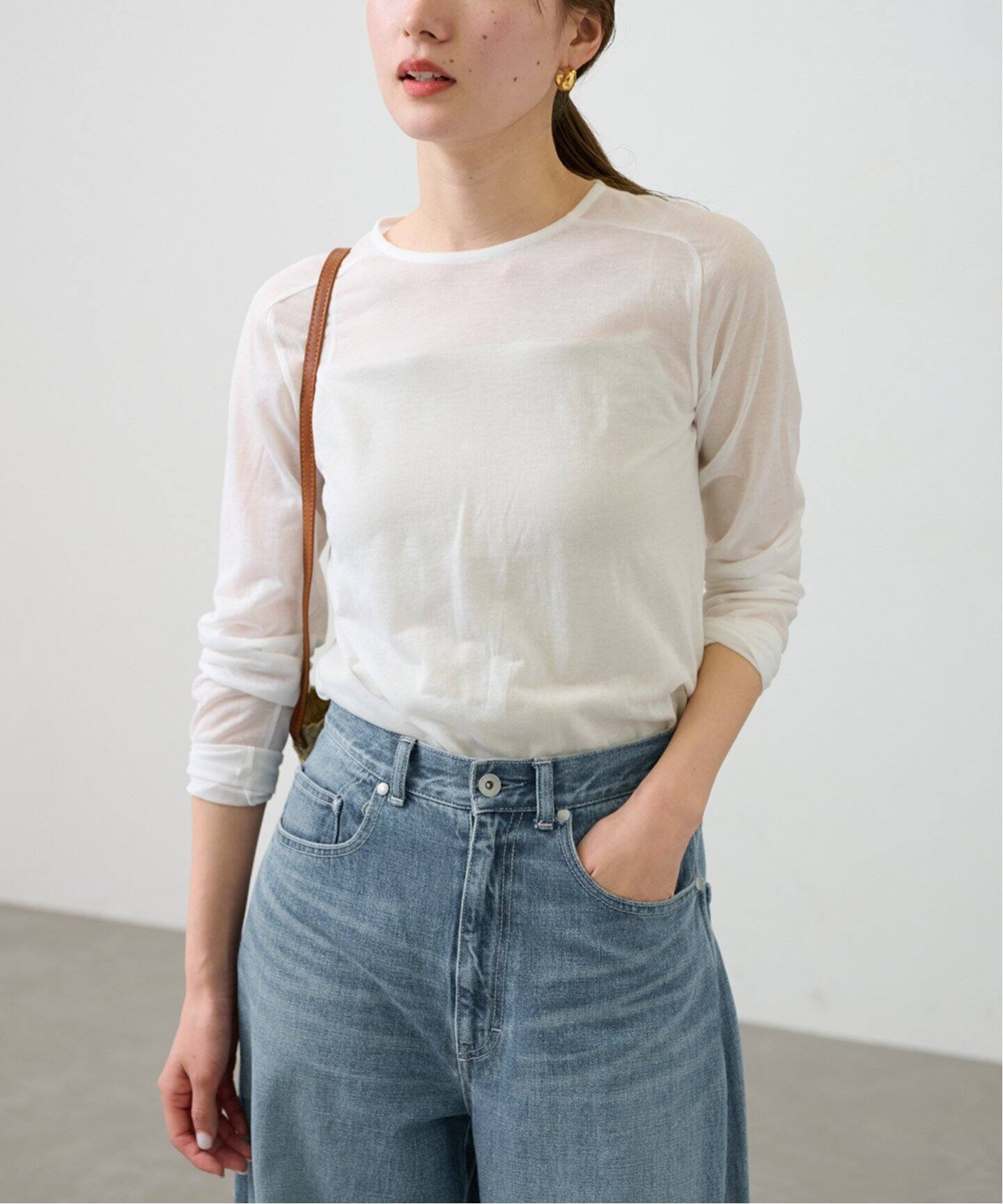 JANE SMITH/ジェーンスミス SHEER BACK OPEN PULLOVER（Tシャツ  