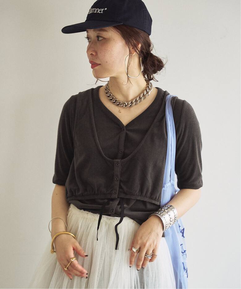 oll×FRAMeWORK pile layered Tシャツ（Tシャツ／カットソー  