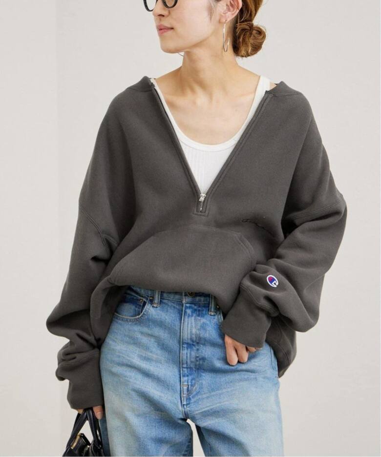 ≪追加≫Champion/チャンピオン 別注ハーフZIPリバースウィーブ11.5oz  